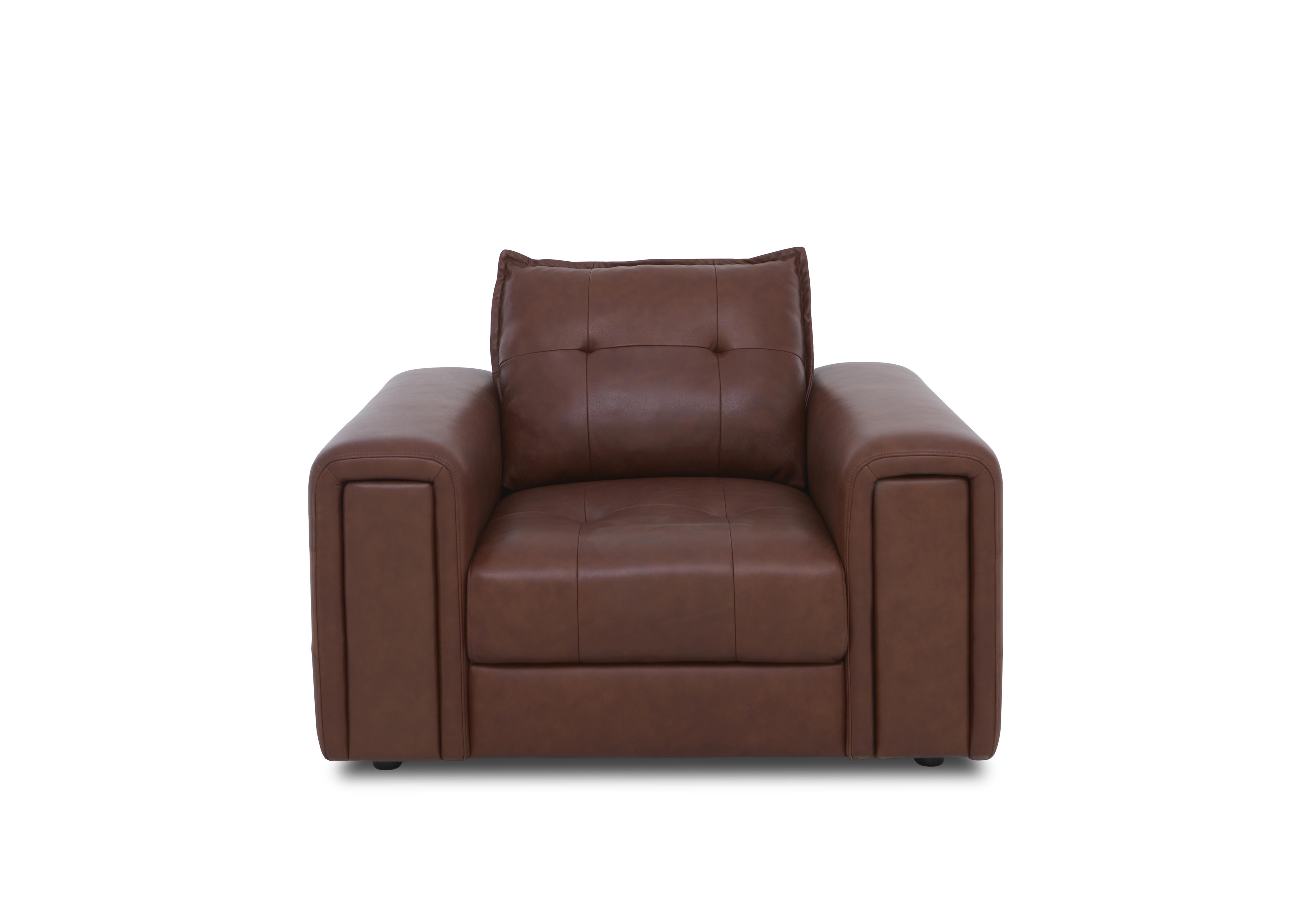 Goliath Leather Chair with Storage Drawer in Montana Cat-60/07 Butterscotch on Furniture Village