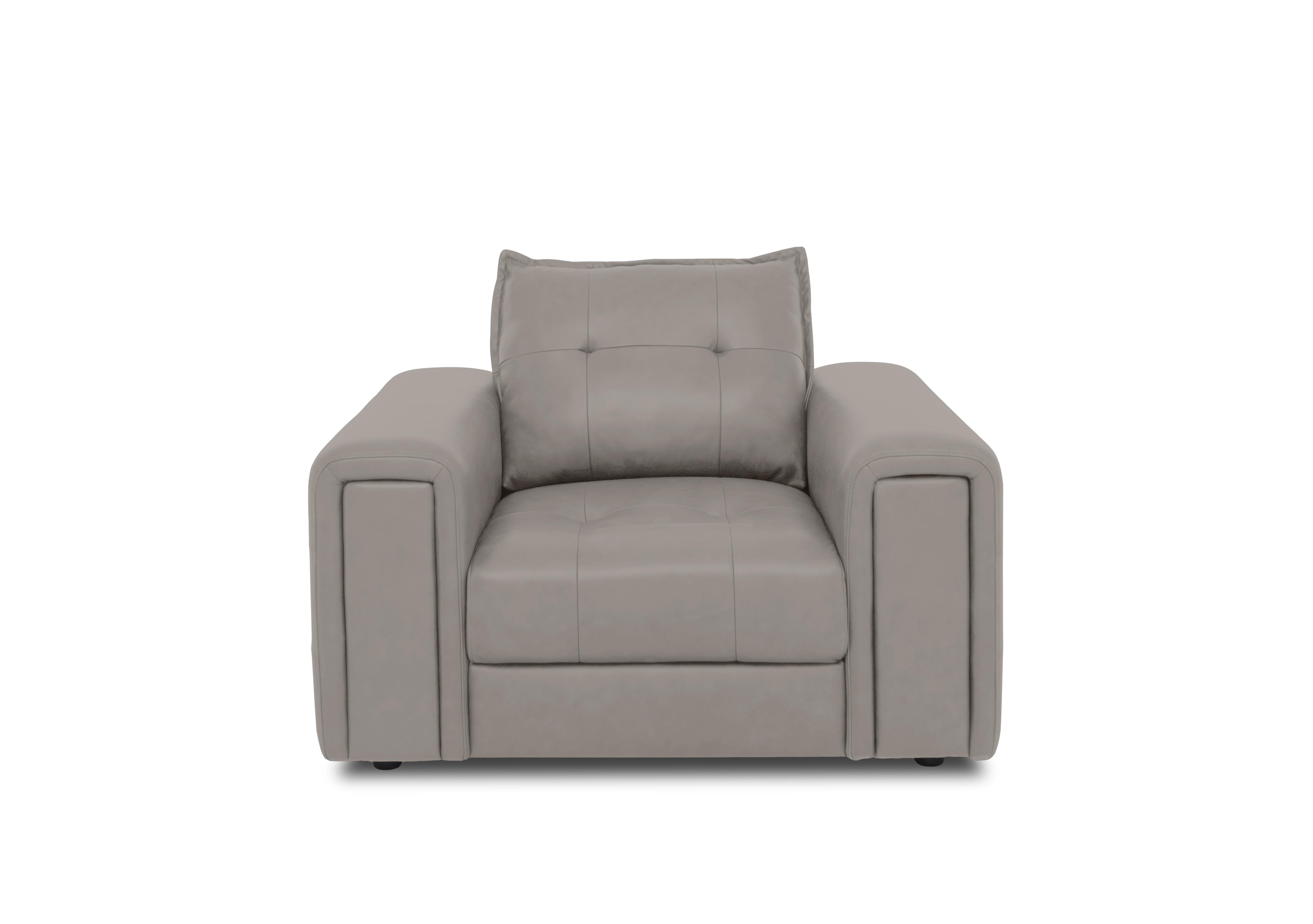 Goliath Leather Chair with Storage Drawer in Montana Cat-60/23 Lead Grey on Furniture Village