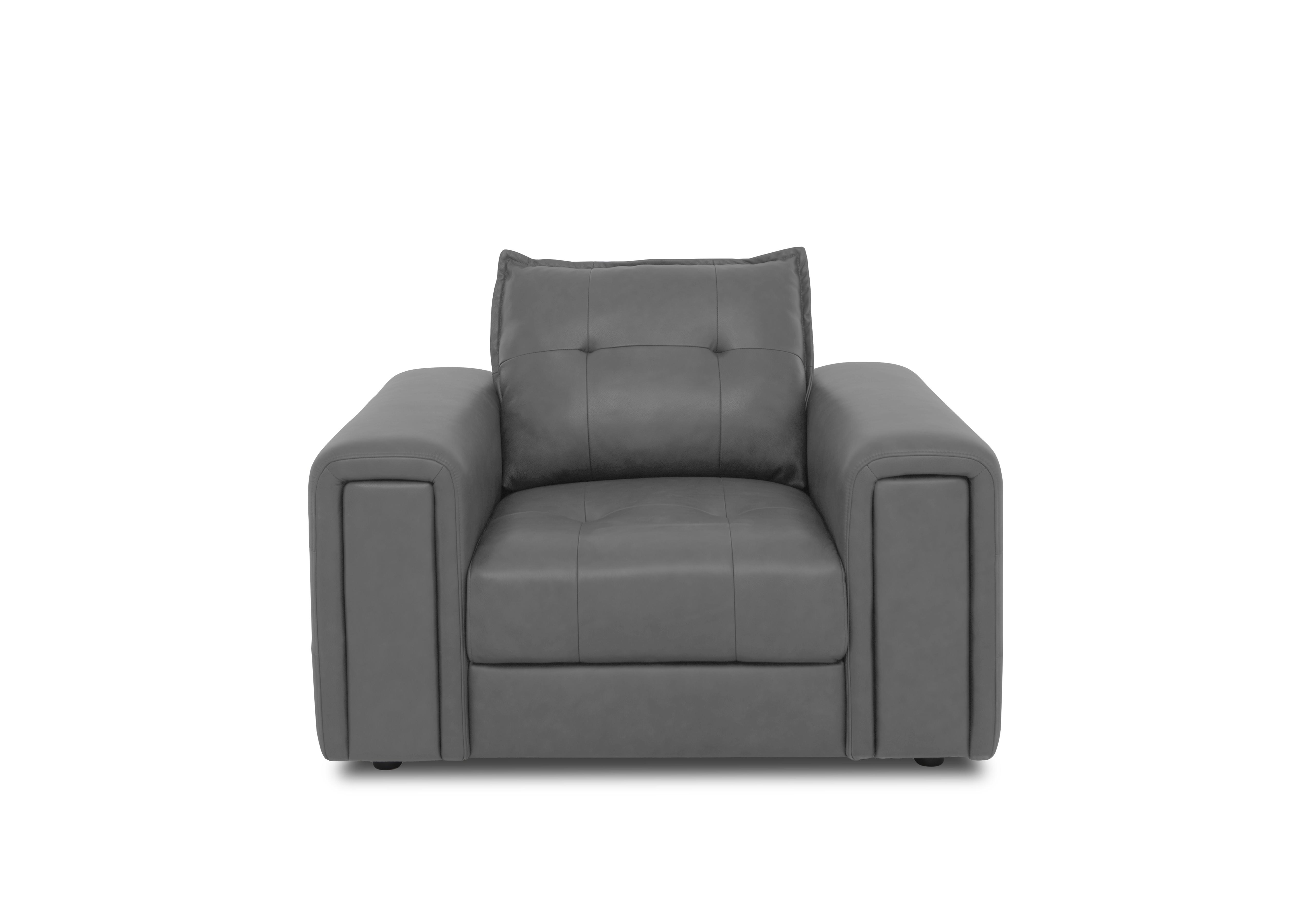 Goliath Leather Chair with Storage Drawer in Montana Cat-60/33 Granite on Furniture Village