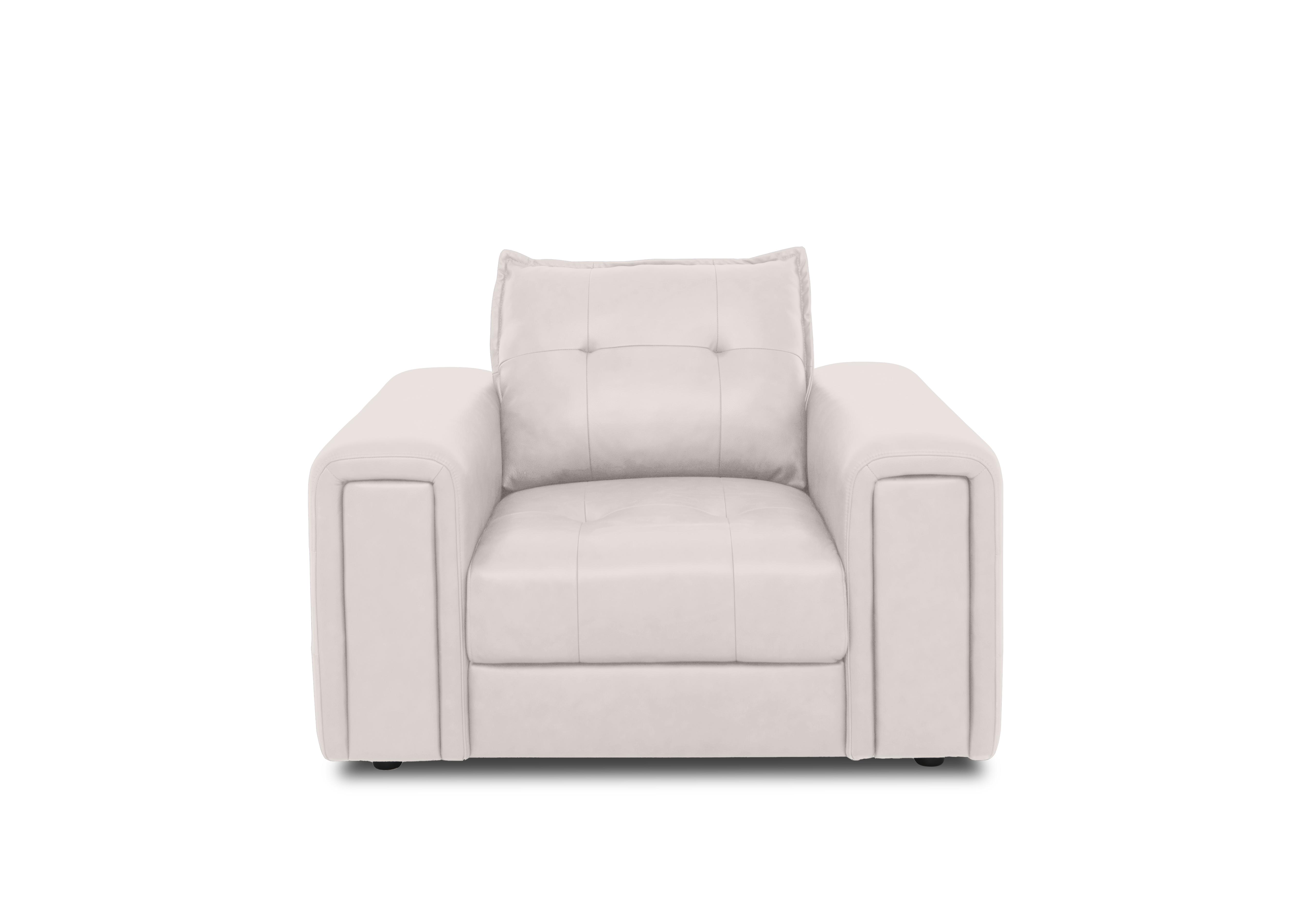 Goliath Leather Chair with Storage Drawer in Oslo Cat-40/13 Cotton on Furniture Village