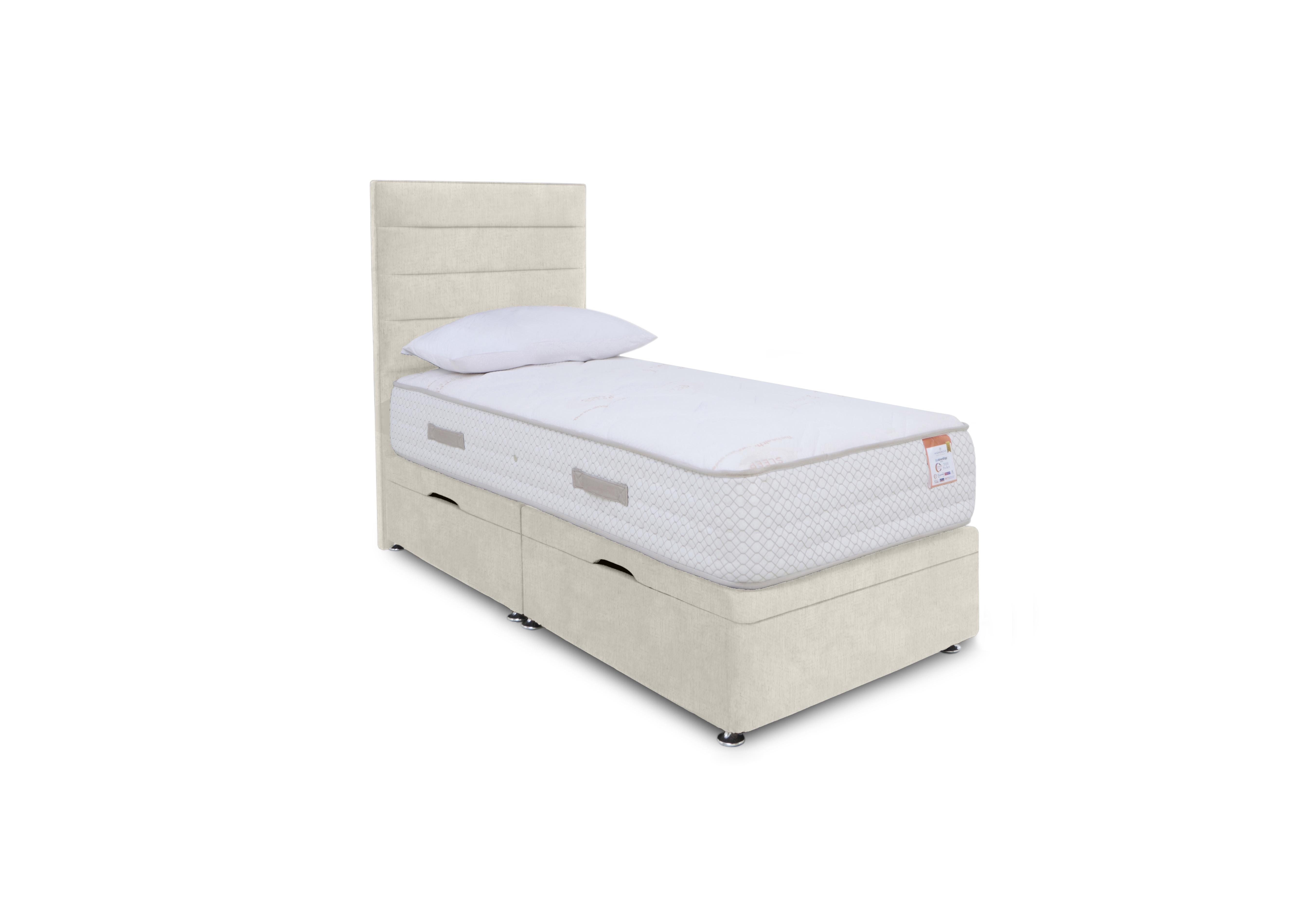 Copper 2000 Manual Side Ottoman Divan Set in Lace Ivory on Furniture Village