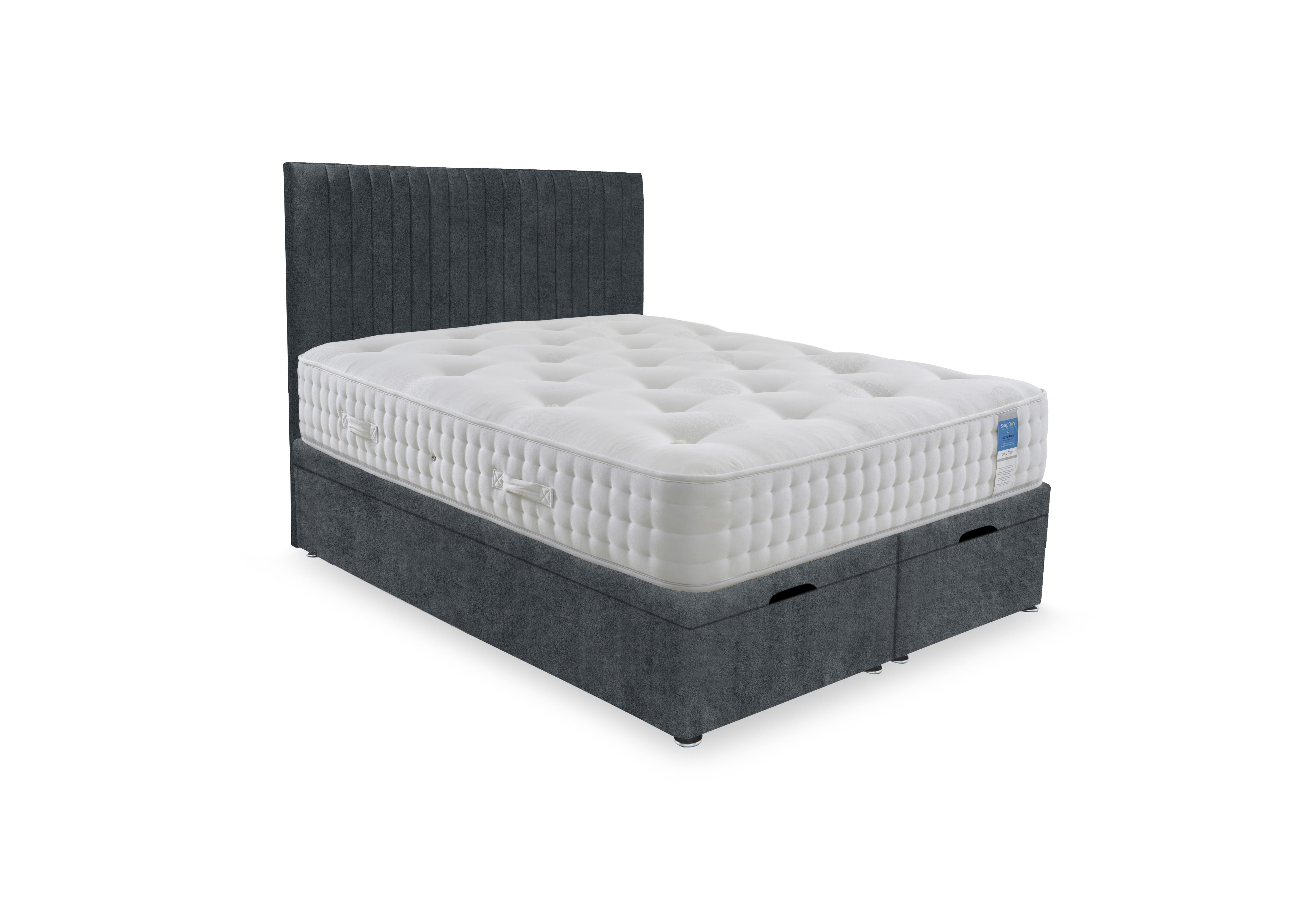 Ortho 2000 Manual End Ottoman Divan Set in Plain Onyx on Furniture Village