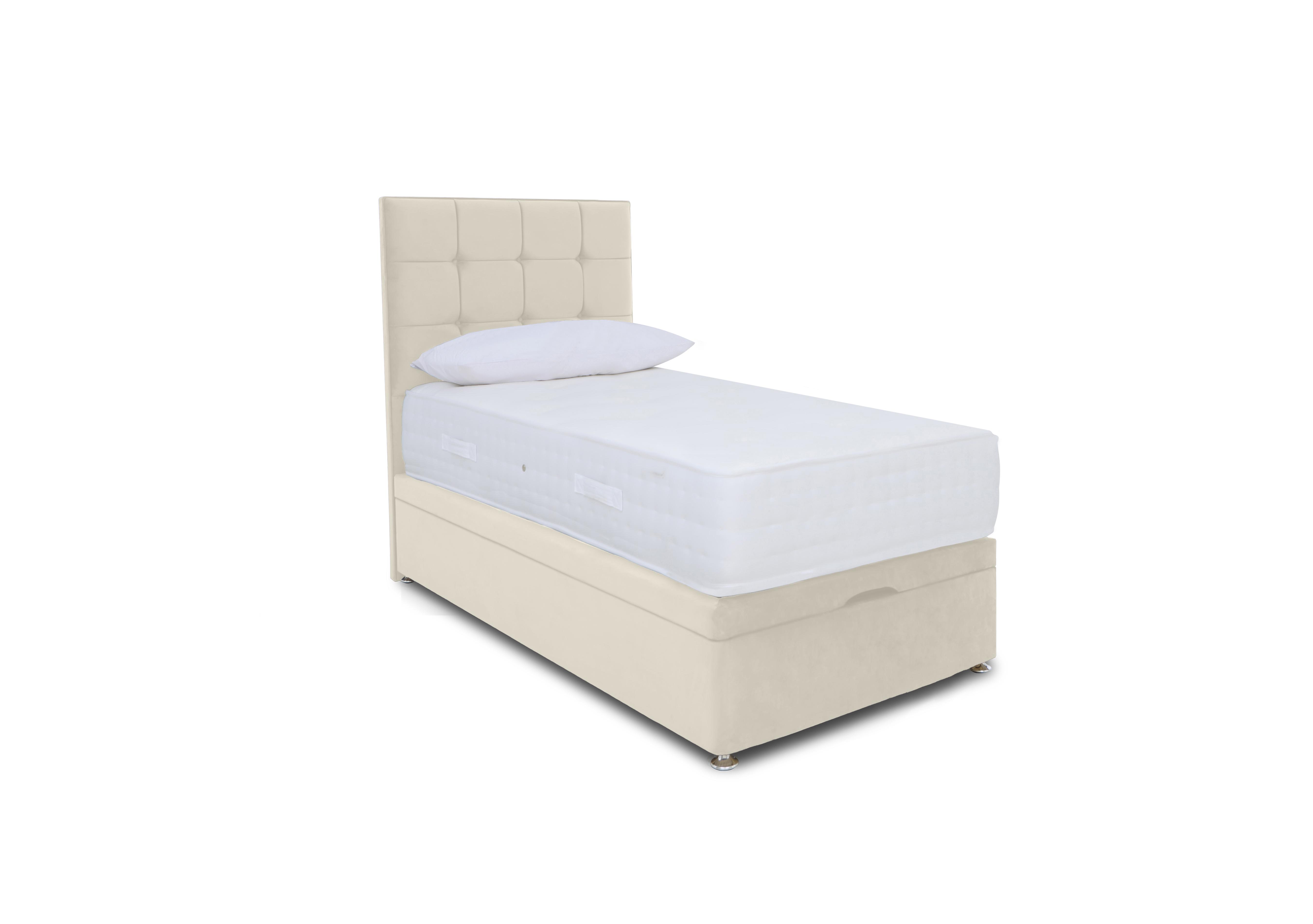 Ortho 2000 Manual End Ottoman Divan Set in Plush Ecru on Furniture Village