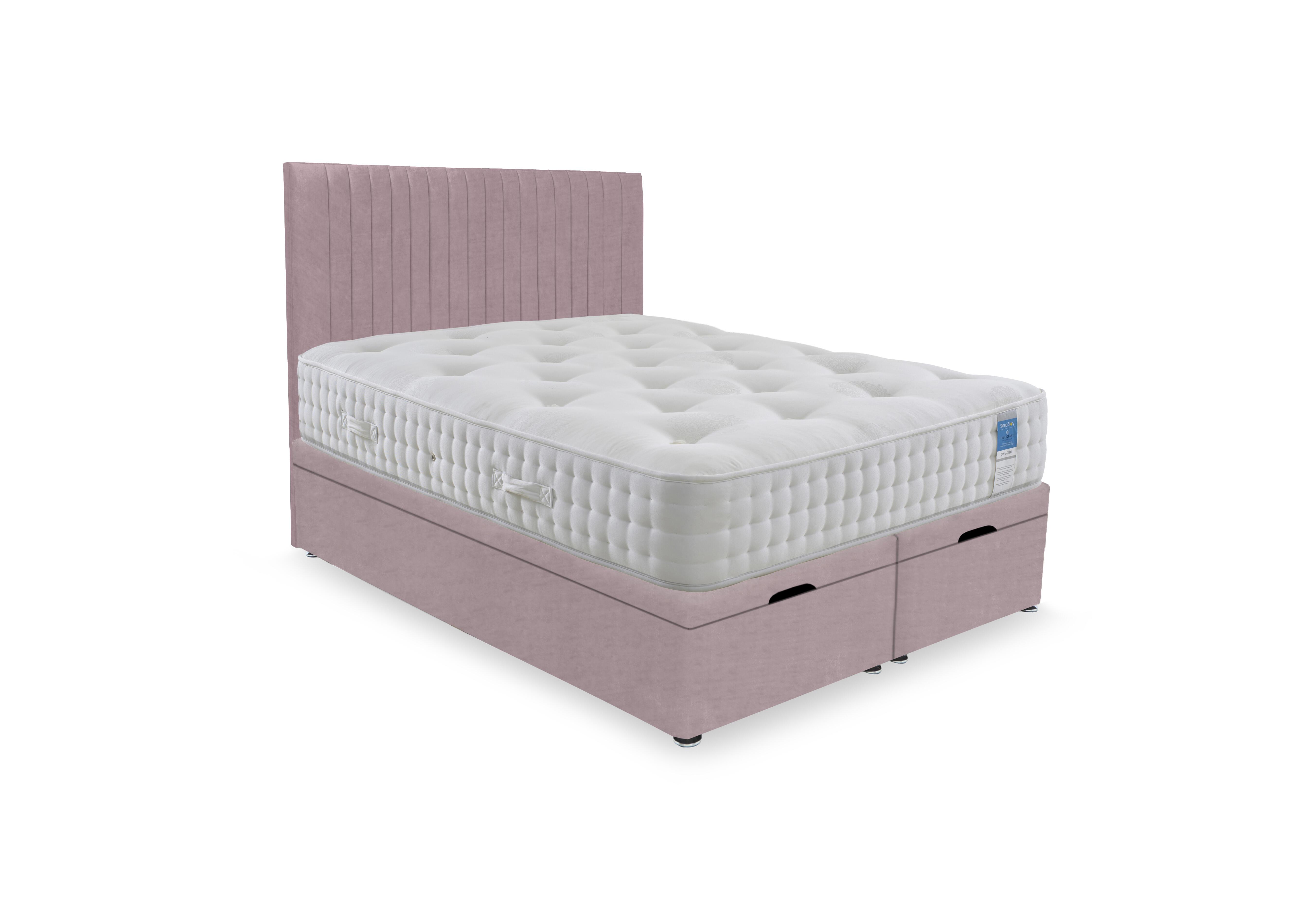 Ortho 2000 Manual End Ottoman Divan Set in Plush Lilac on Furniture Village