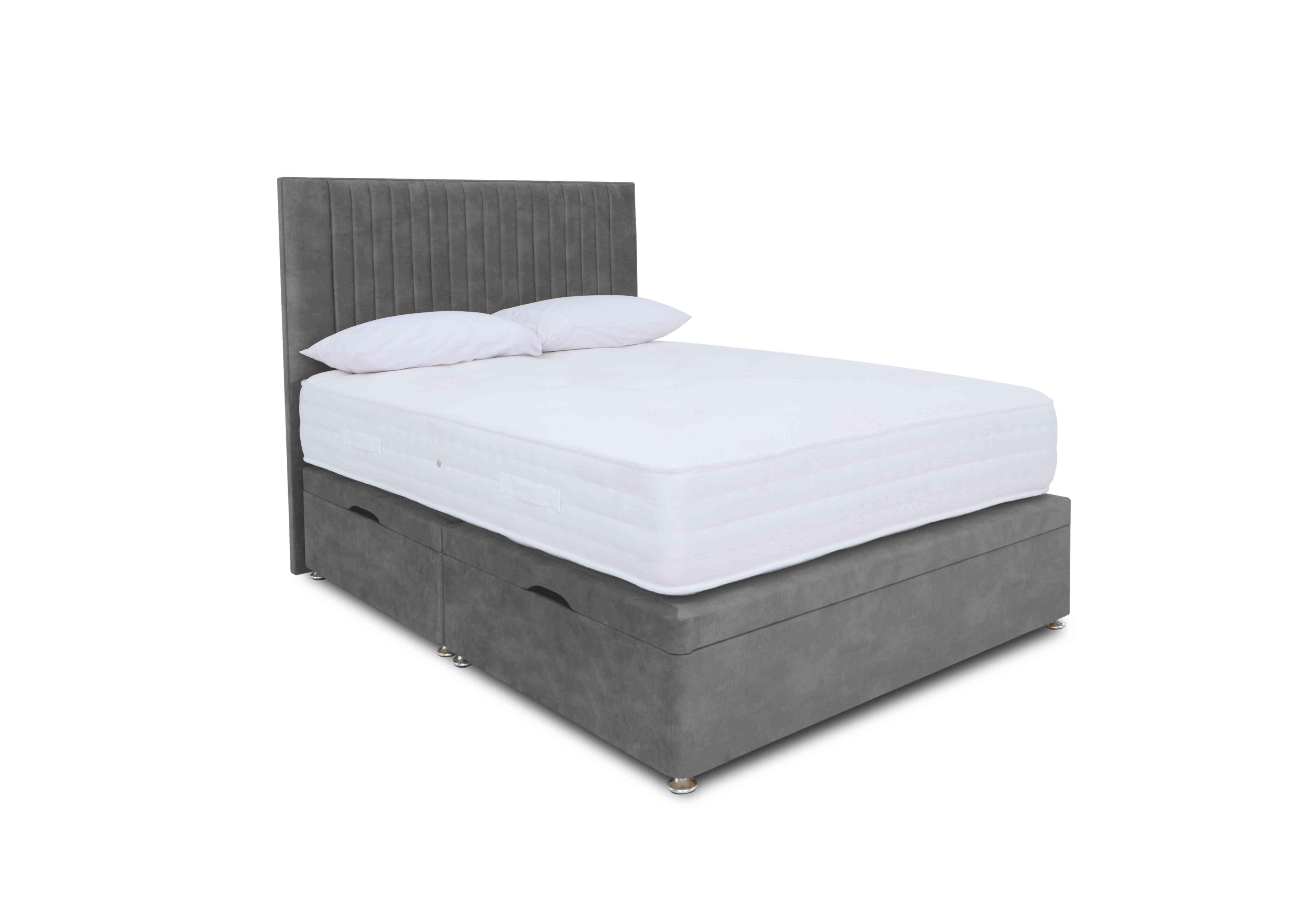 Pocket Luxury Manual Side Ottoman Divan Set in Lace Domino on Furniture Village