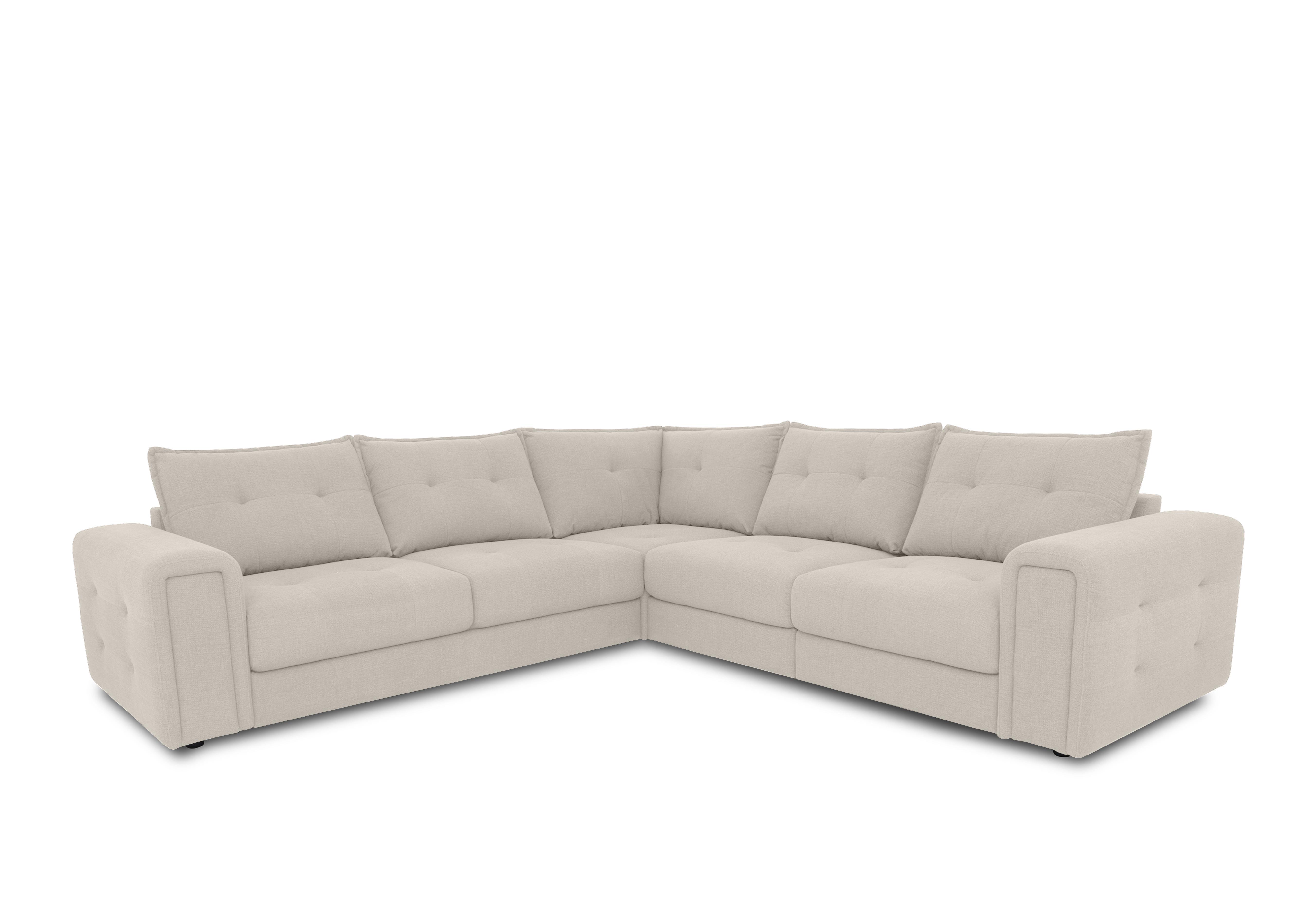 Goliath Large Fabric Corner Sofa in Oxford 94001 Ivory on Furniture Village