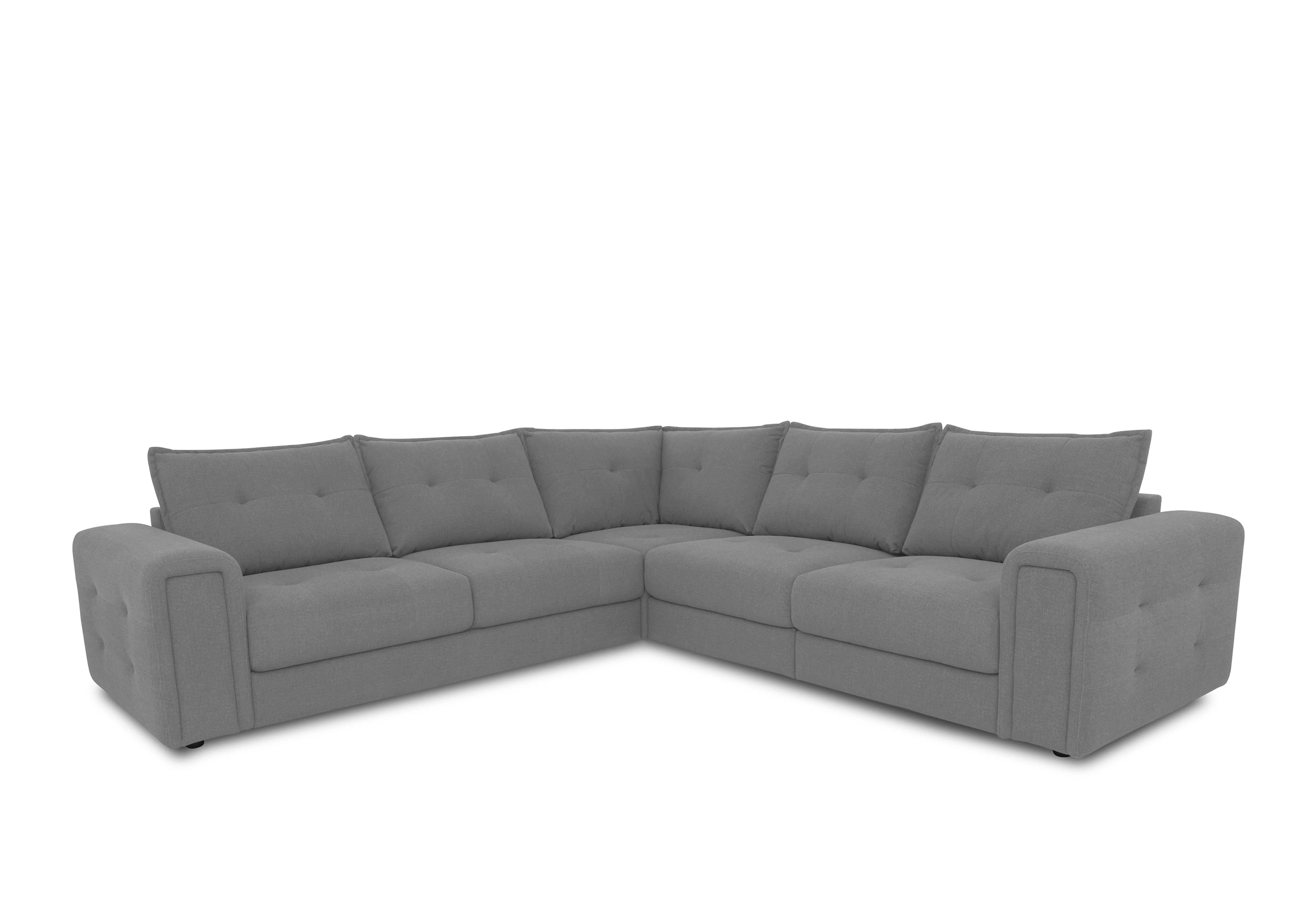 Goliath Large Fabric Corner Sofa in Oxford 94030 Smoke on Furniture Village