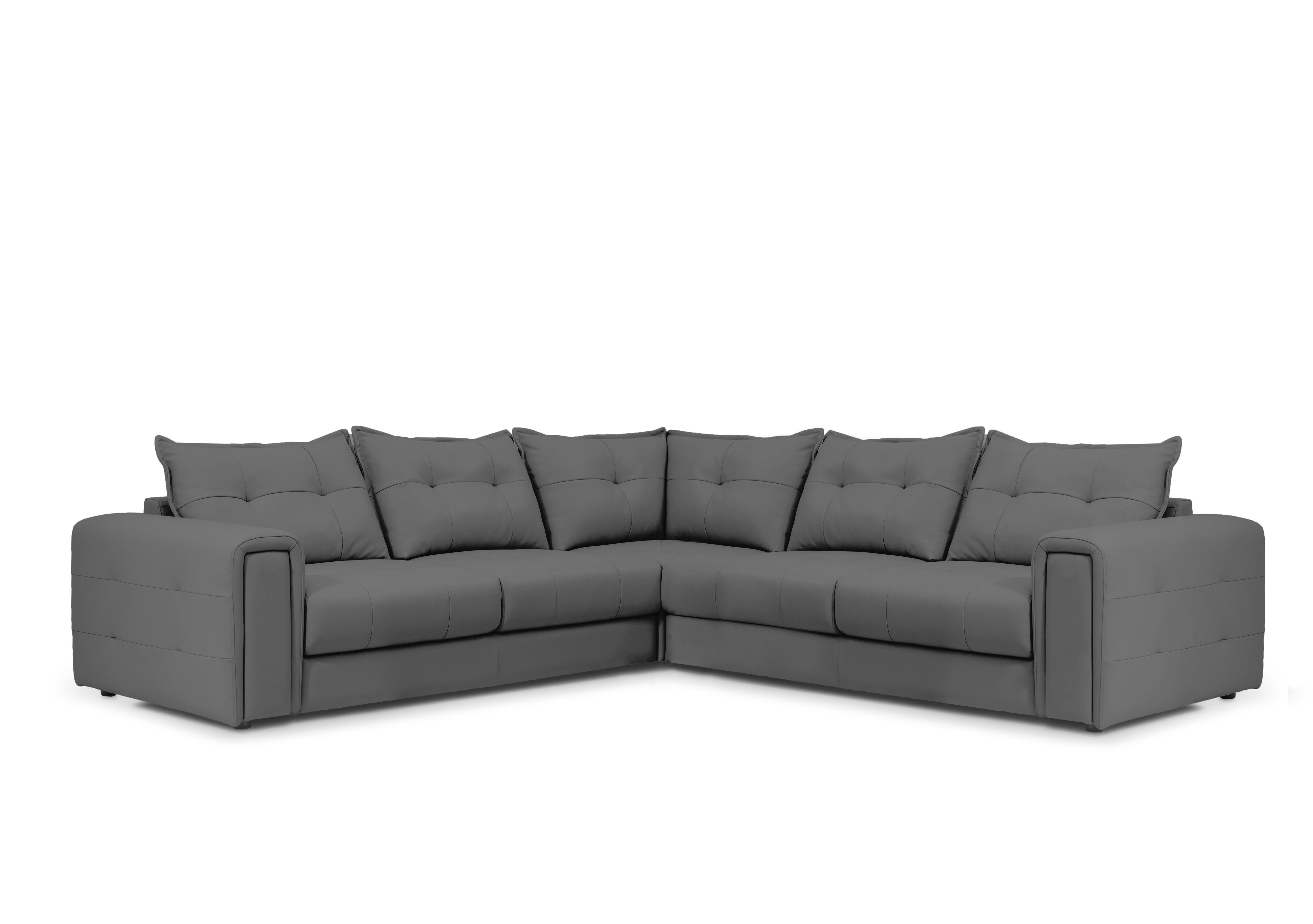Goliath Large Leather Corner Sofa in Montana Cat-60/33 Granite on Furniture Village
