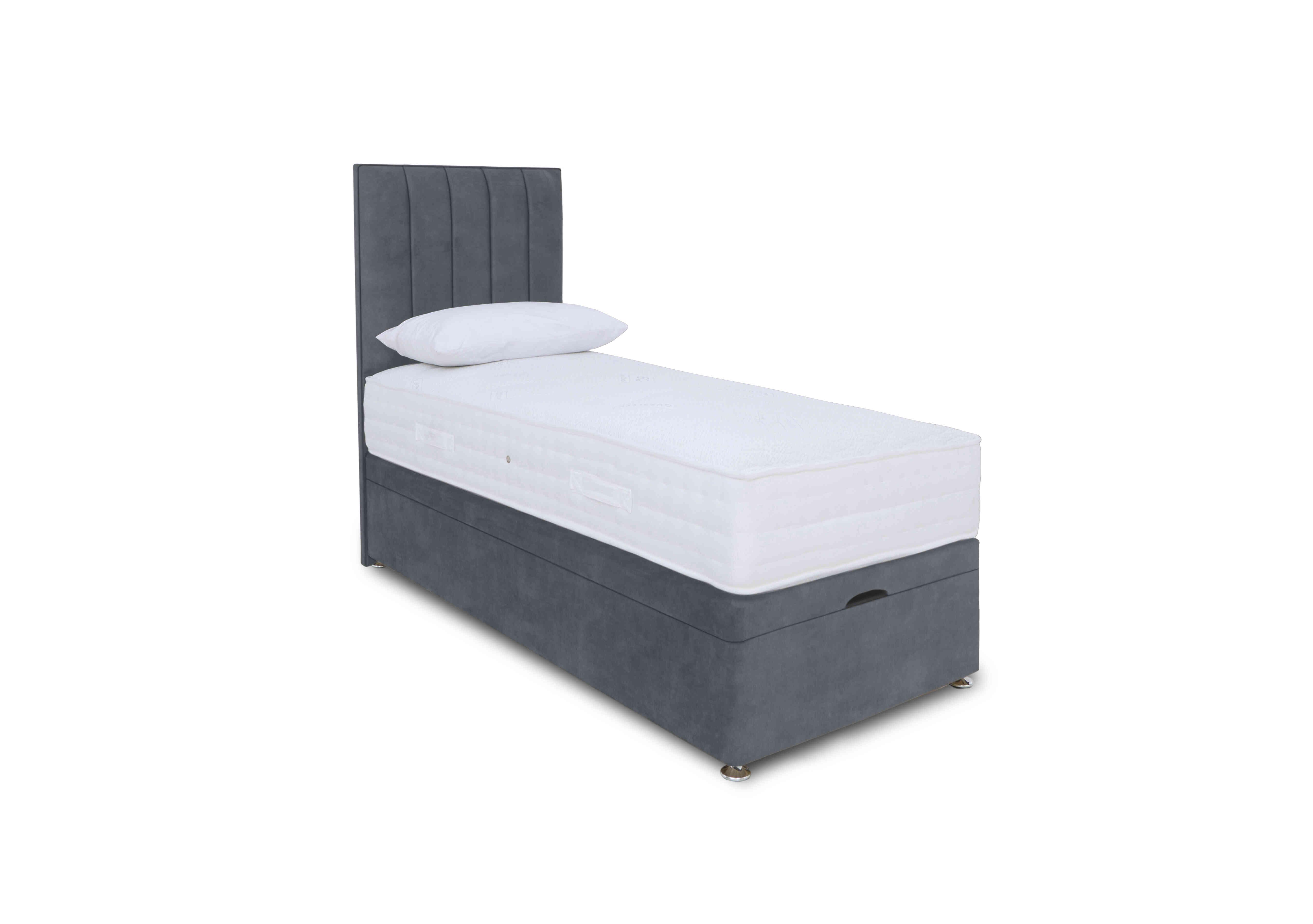 Memory Pocket Manual End Ottoman Divan Set in Plain Onyx on Furniture Village