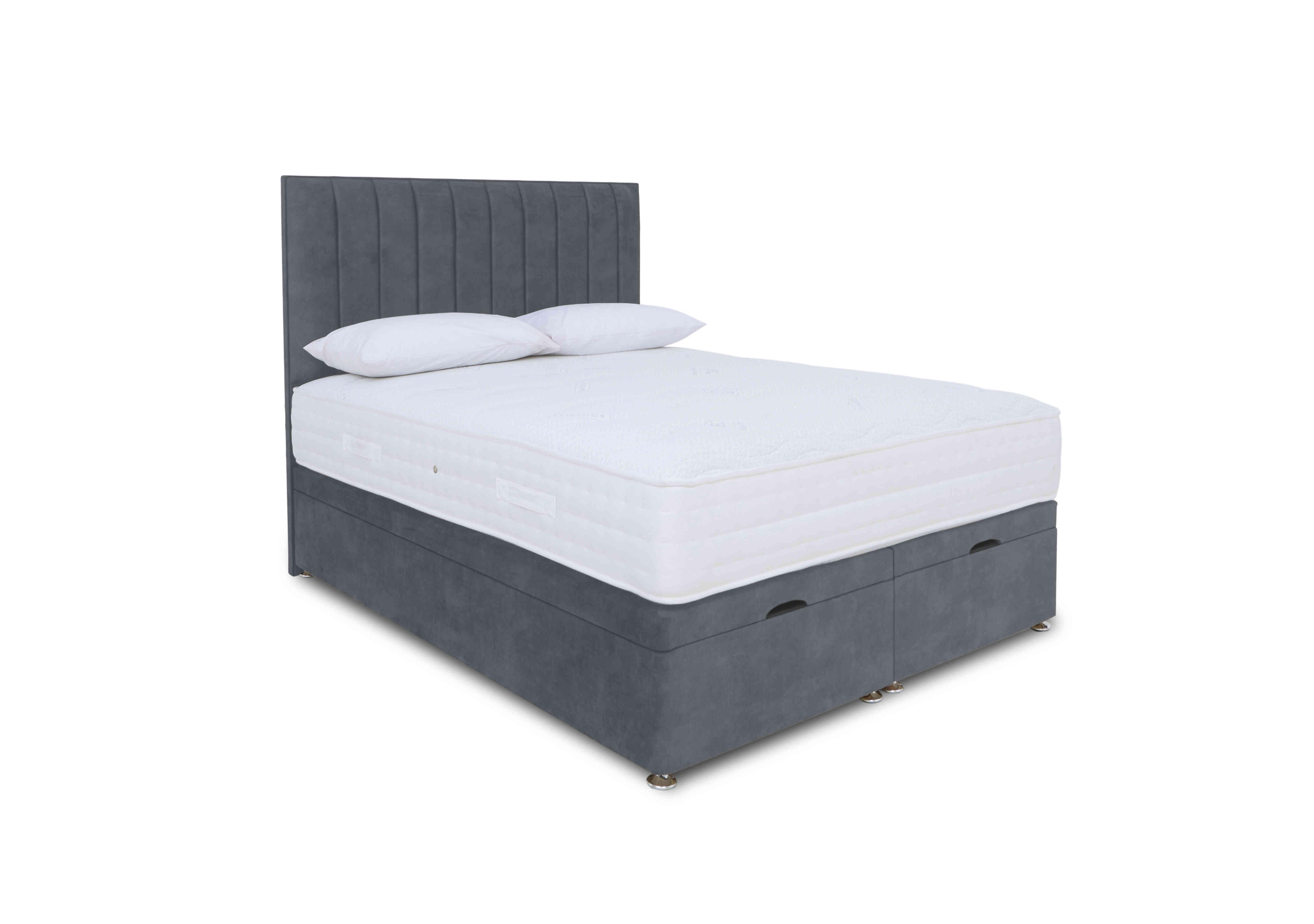 Memory Pocket Manual End Ottoman Divan Set in Plain Onyx on Furniture Village
