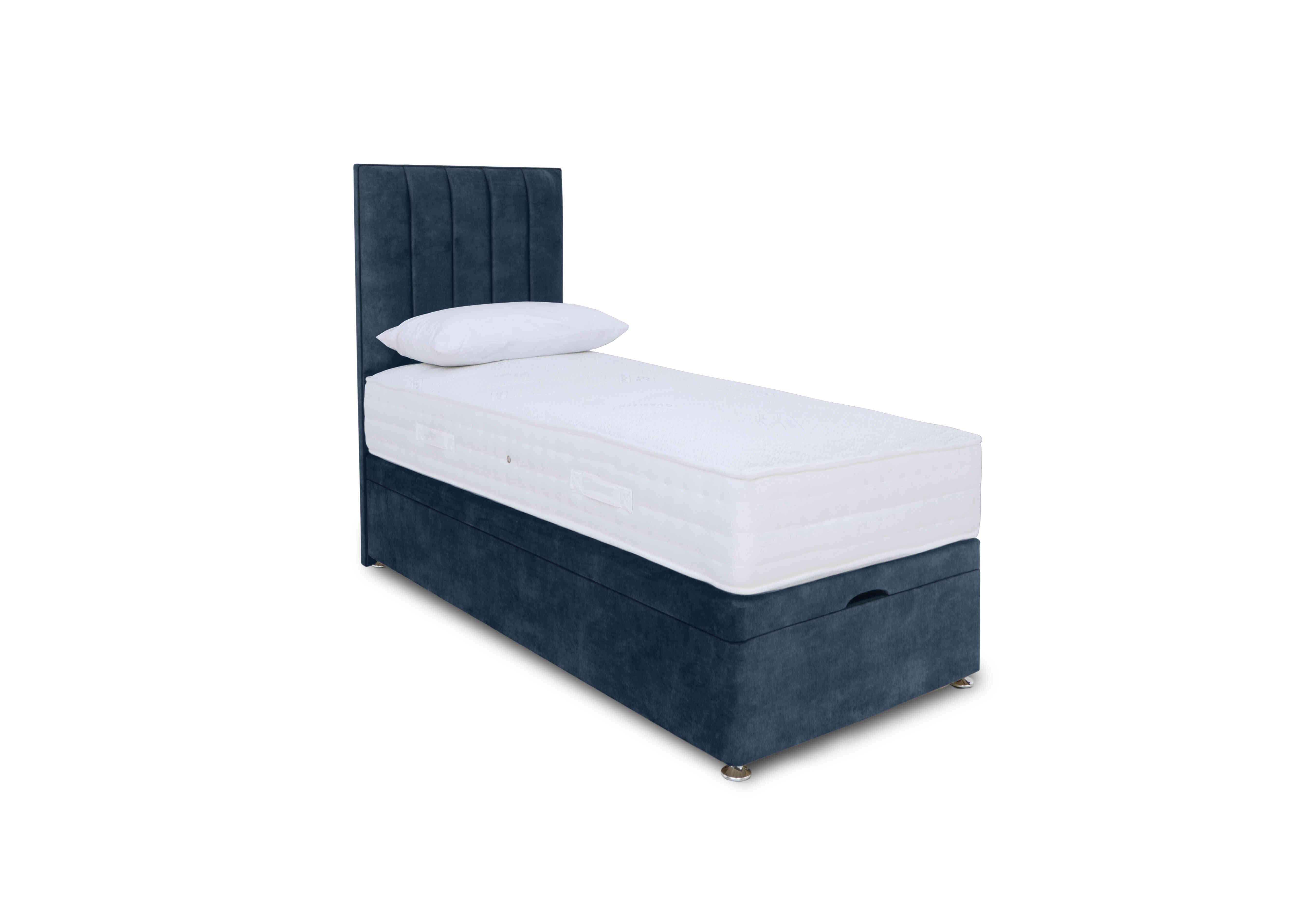 Memory Pocket Manual End Ottoman Divan Set in Plain Sapphire on Furniture Village