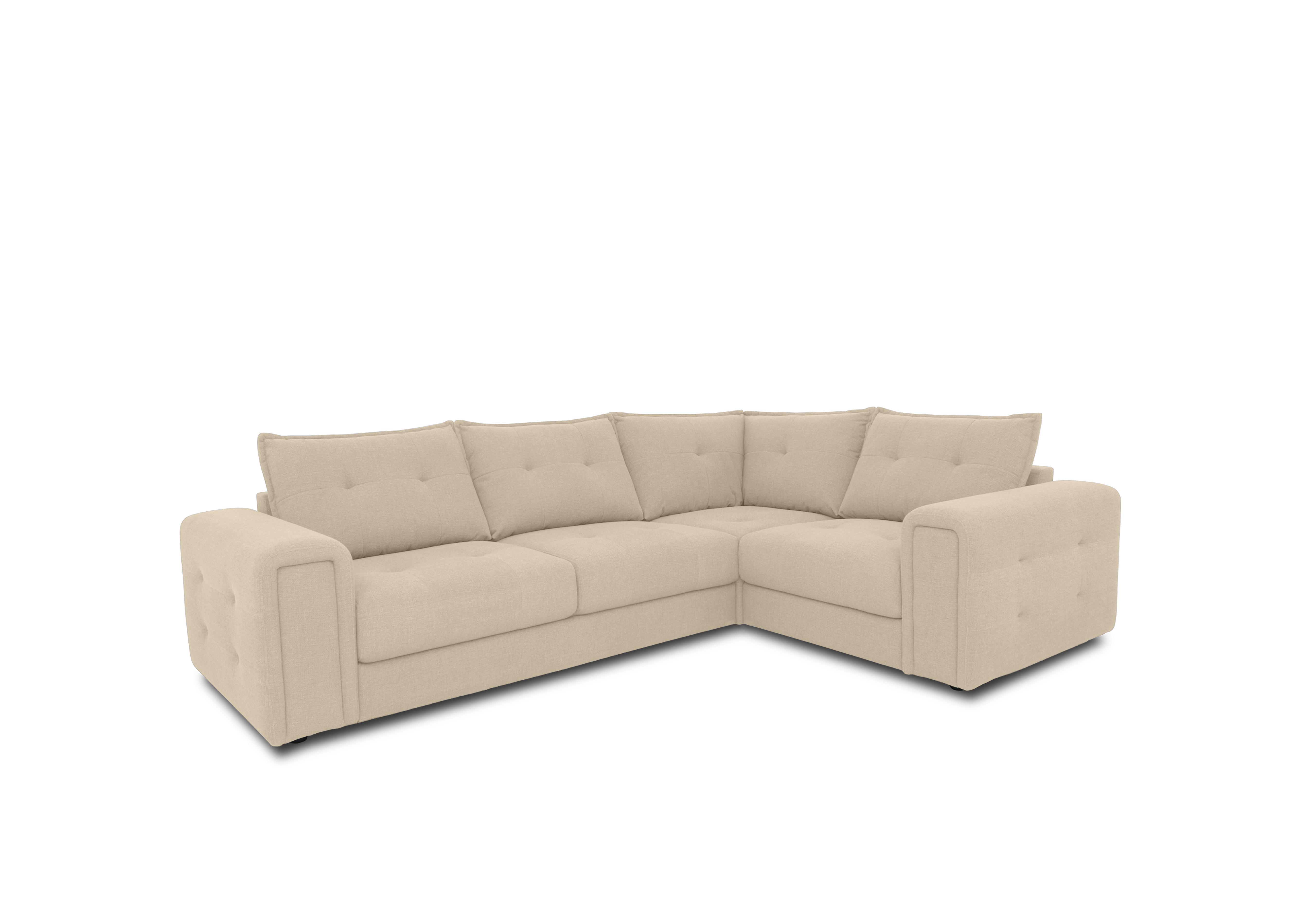 Goliath Fabric Corner Sofa in Oxford 94002 Latte on Furniture Village