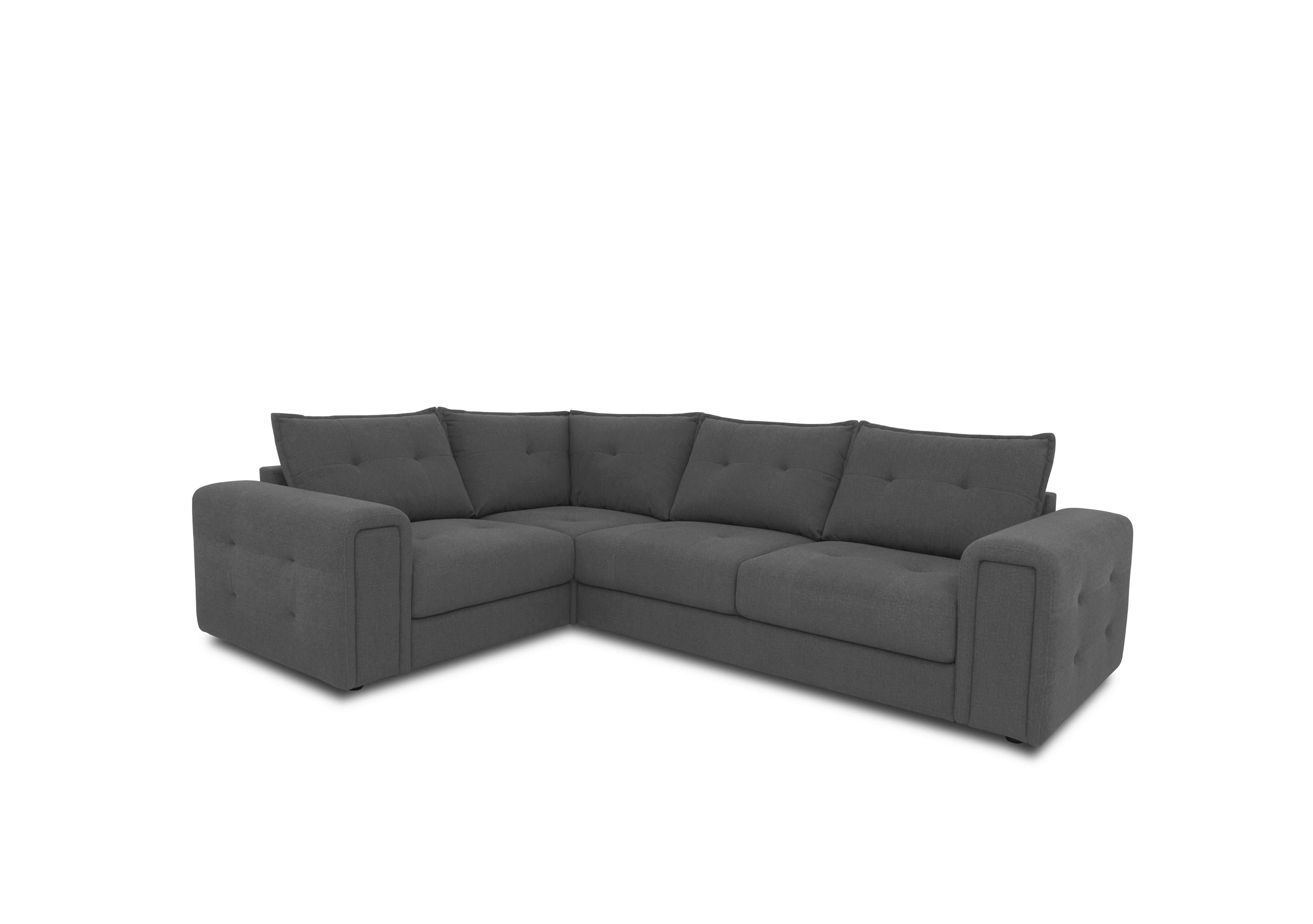 Goliath Fabric Corner Sofa in Oxford 94029 Storm on Furniture Village