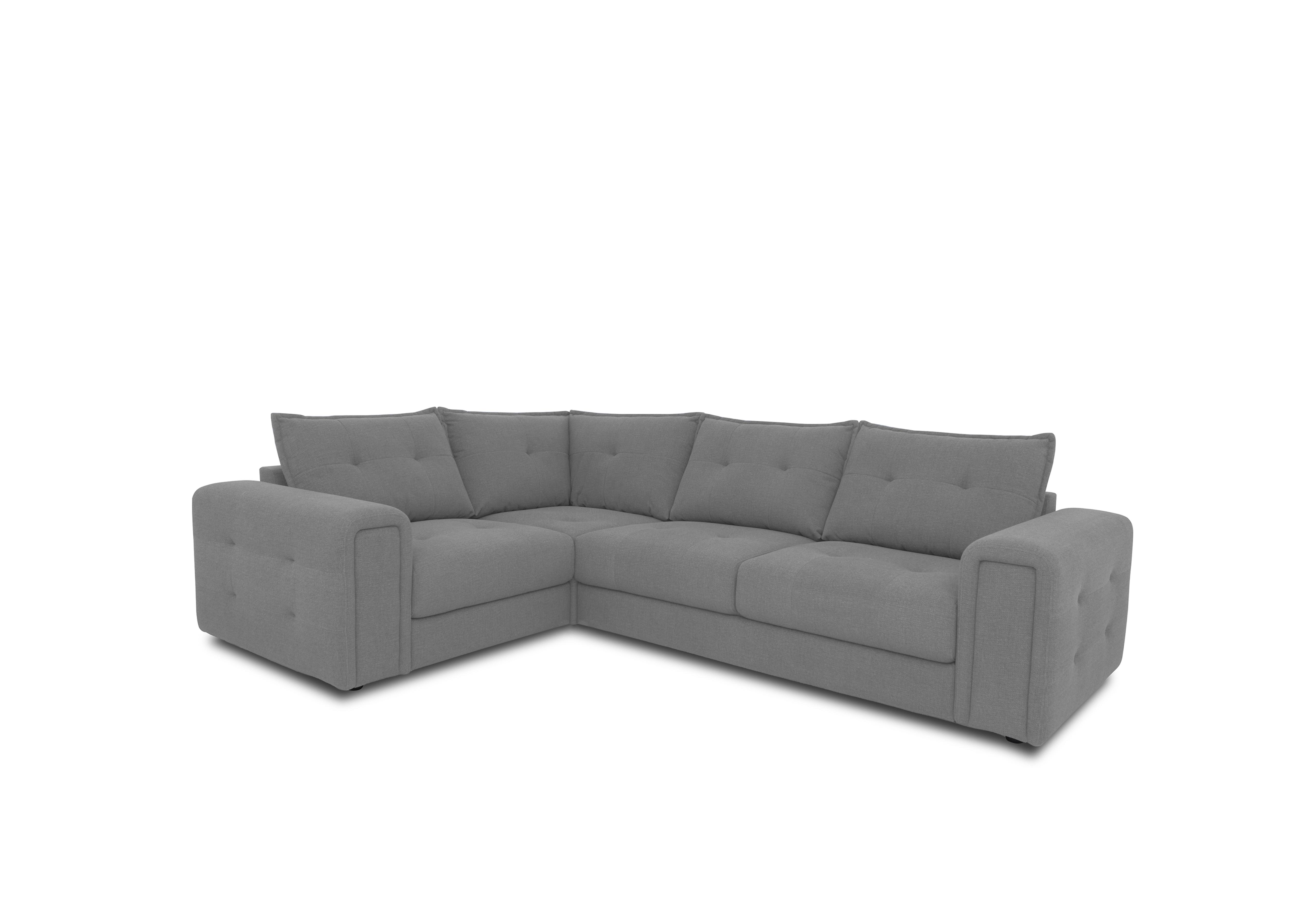 Goliath Fabric Corner Sofa in Oxford 94030 Smoke on Furniture Village