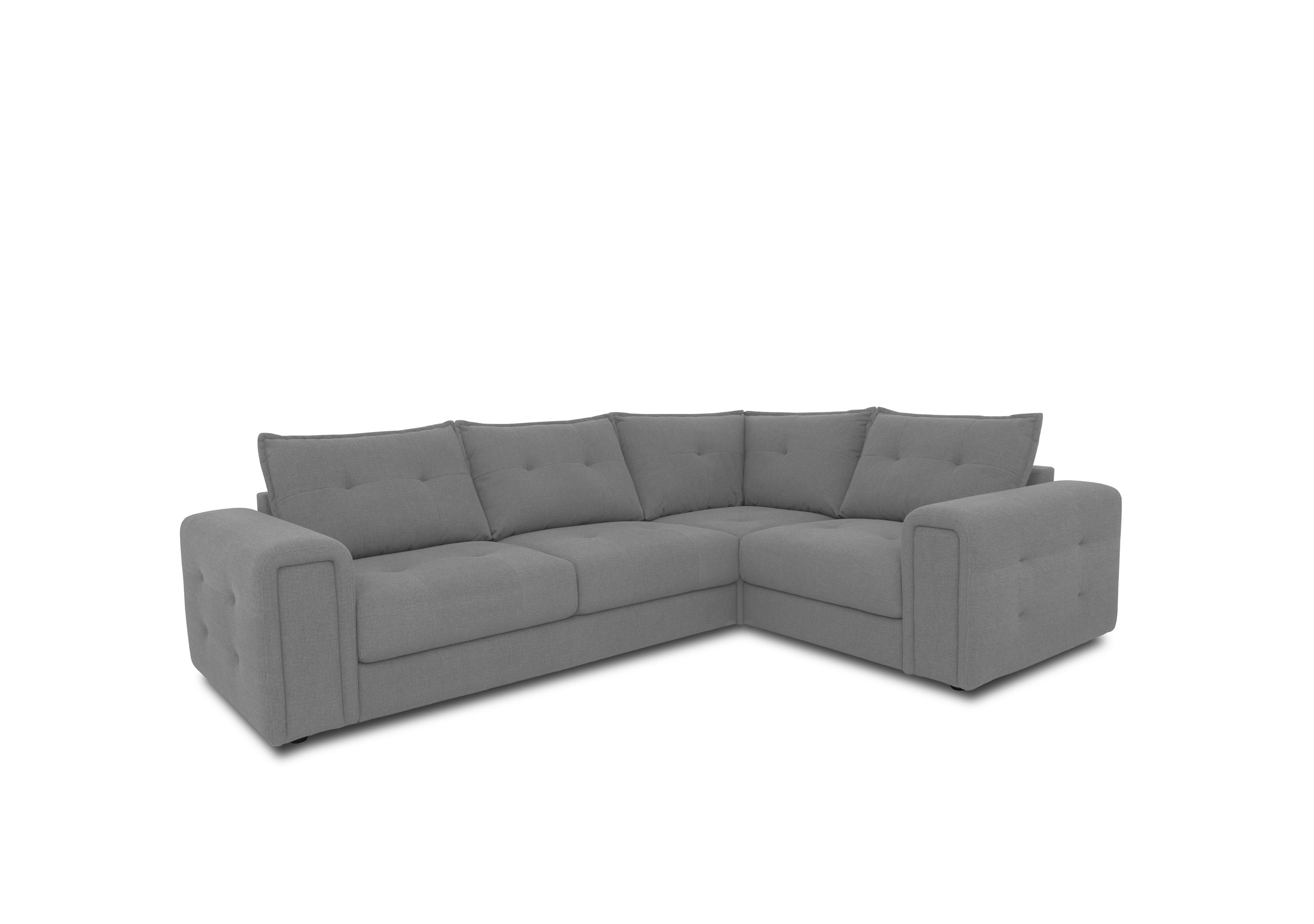 Goliath Fabric Corner Sofa in Oxford 94030 Smoke on Furniture Village