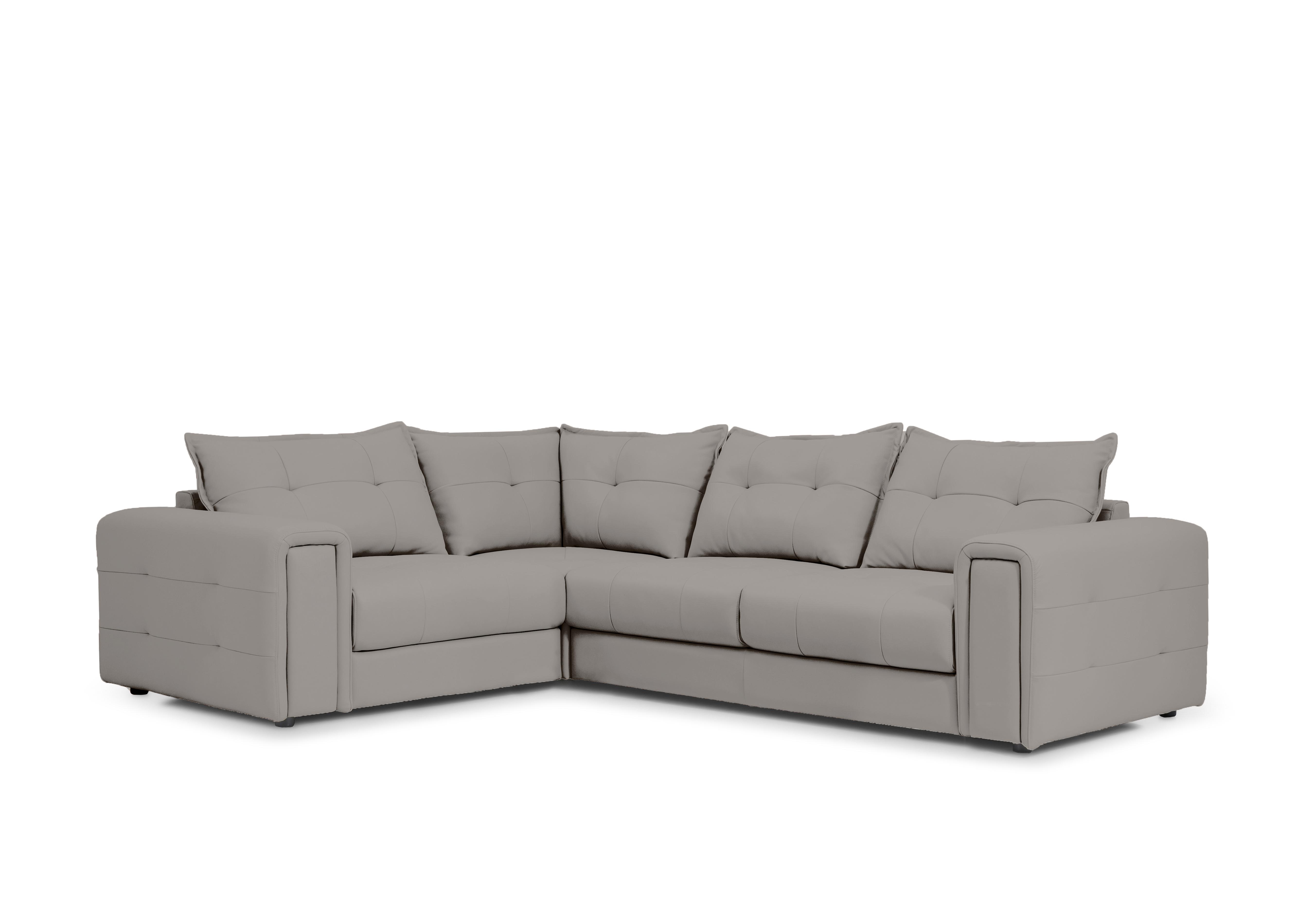 Goliath Leather Corner Sofa in Montana Cat-60/28 New Grey on Furniture Village