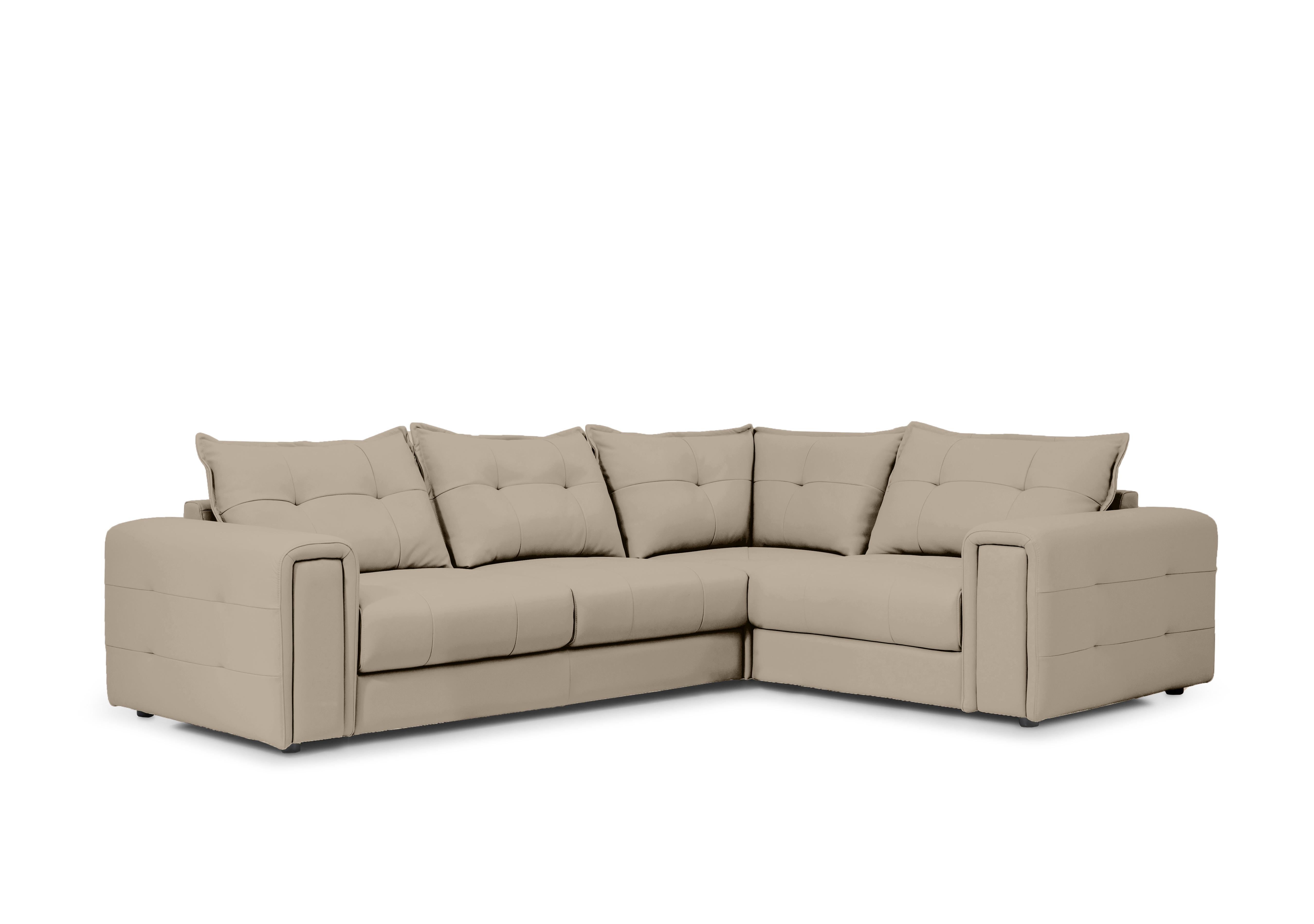 Goliath Leather Corner Sofa in Oslo Cat-40/08 Oyster on Furniture Village