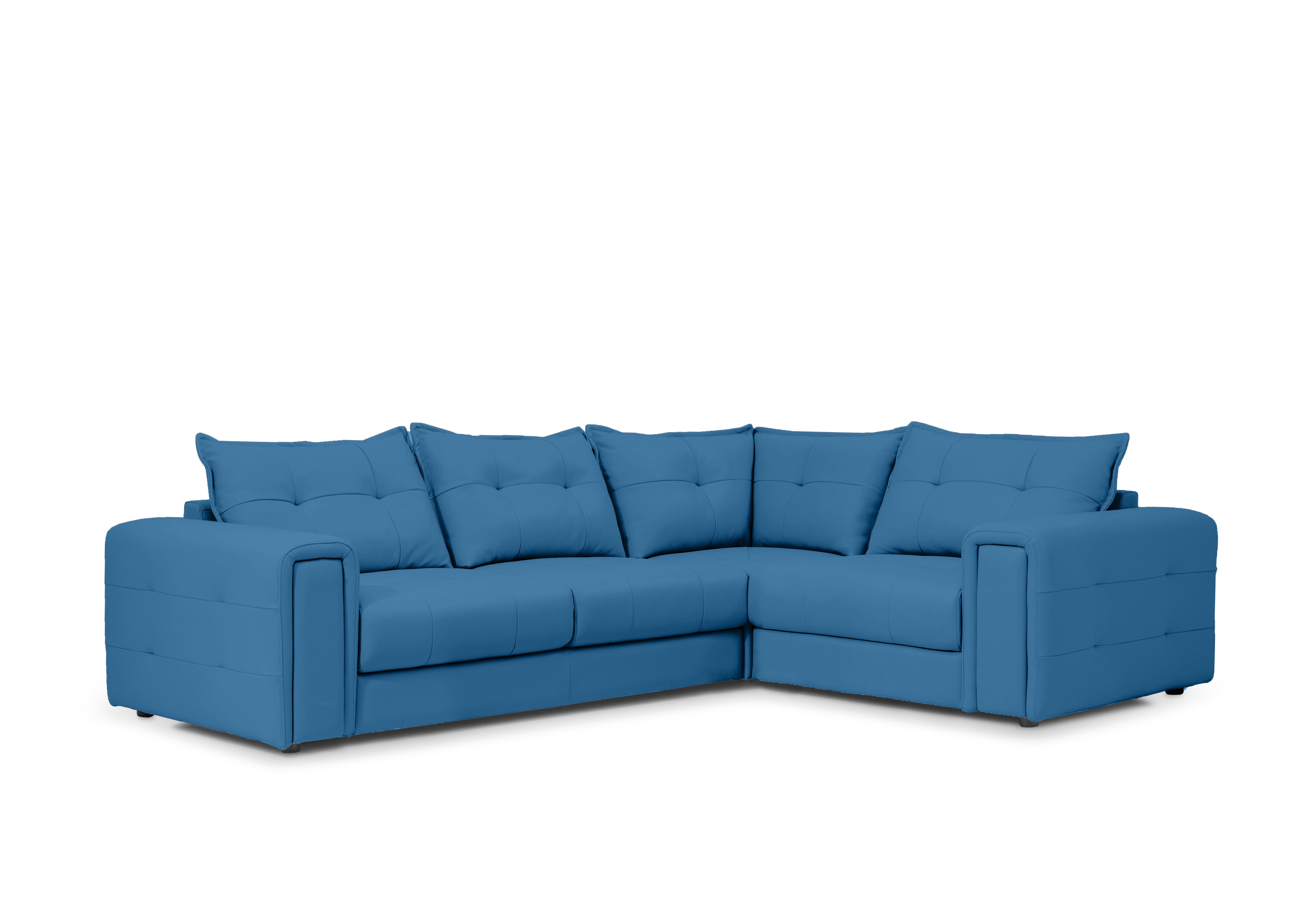 Goliath Leather Corner Sofa in Oslo Cat-40/12 Aegean on Furniture Village