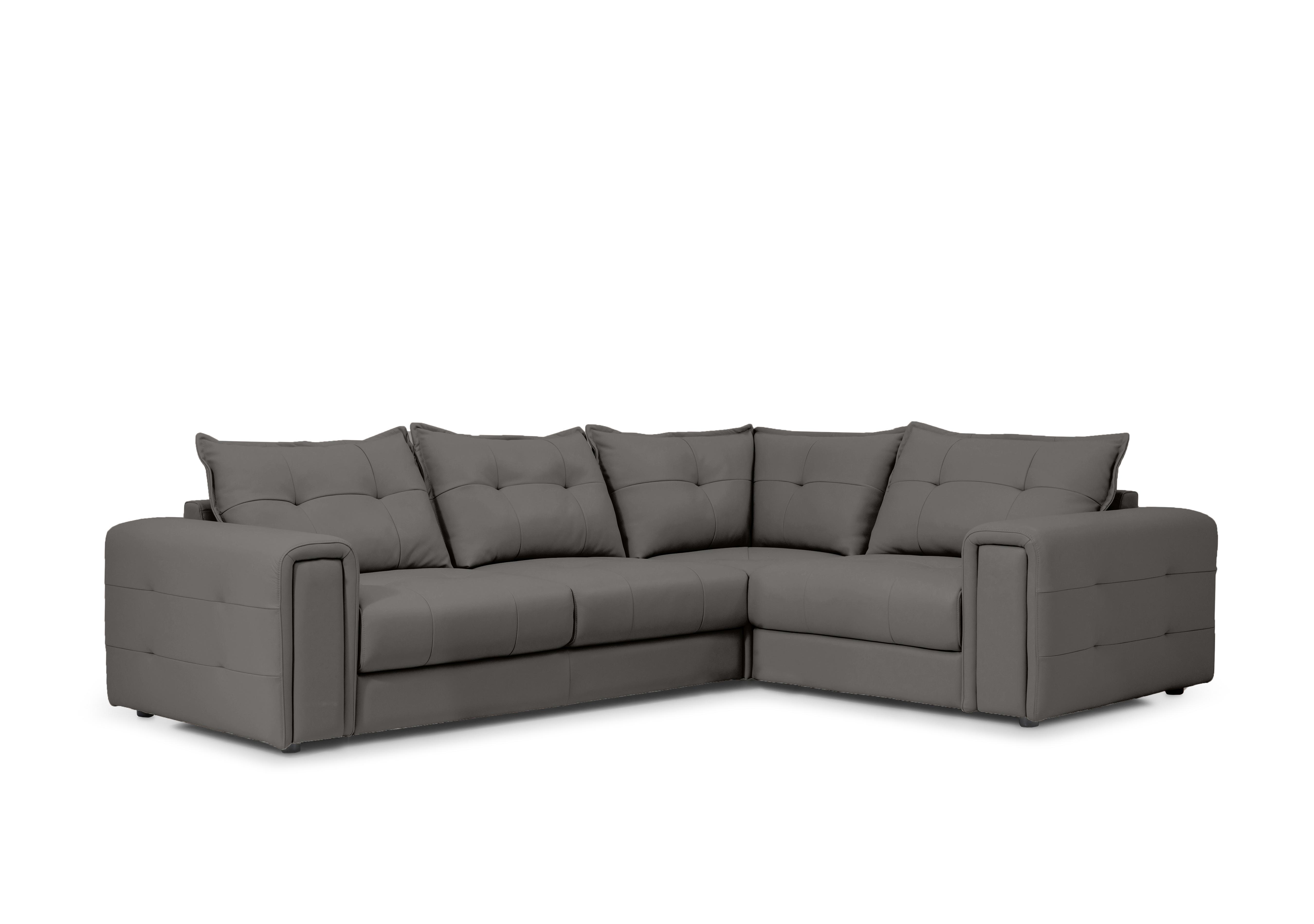 Goliath Leather Corner Sofa in Oslo Cat-40/15 Elephant on Furniture Village