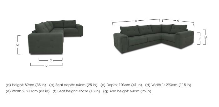 Goliath Fabric Corner Sofa with Storage Drawers in  on Furniture Village