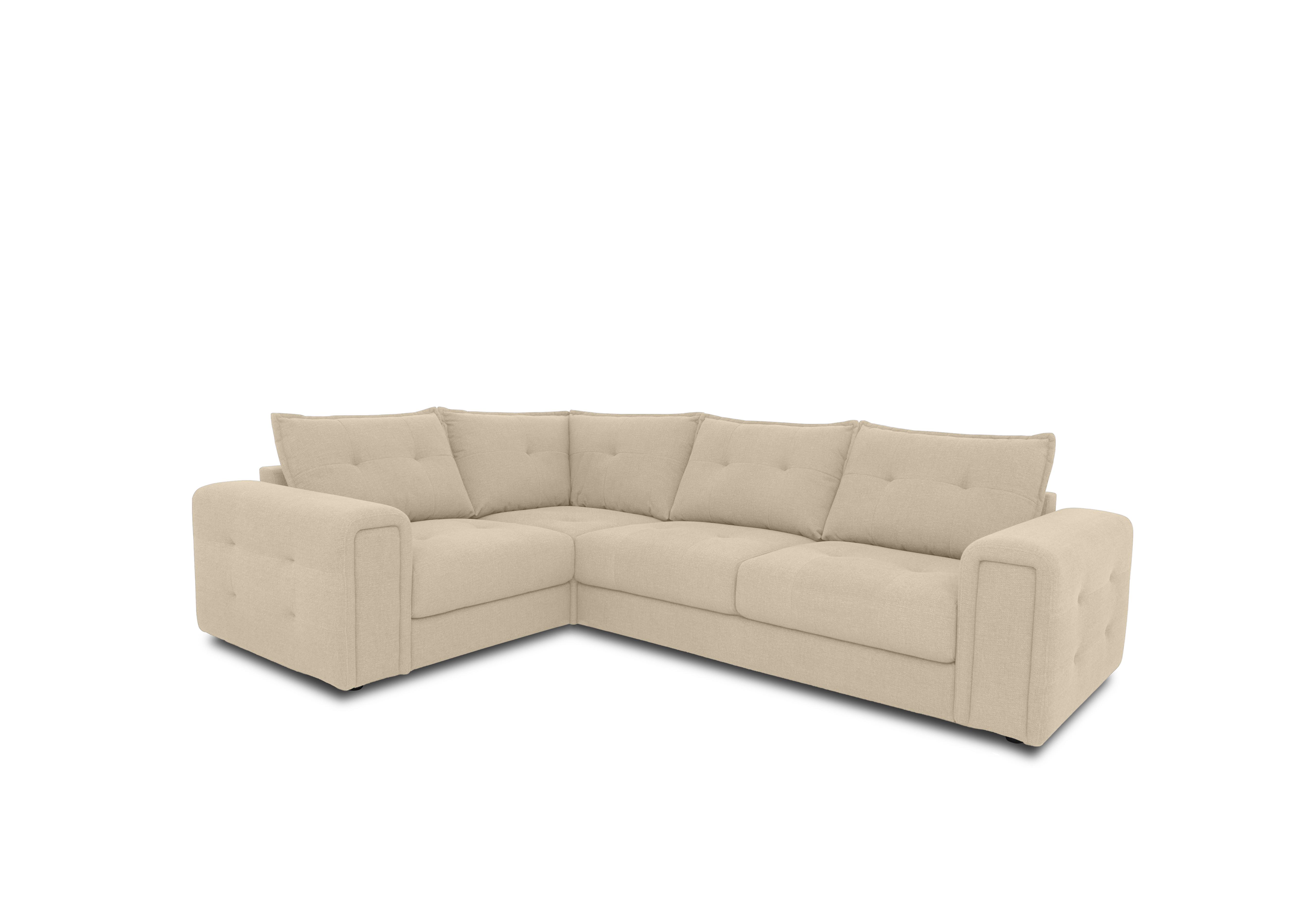 Boutique Goliath Fabric Corner Sofa with Storage Drawers in Oxford 94002 Latte on Furniture Village