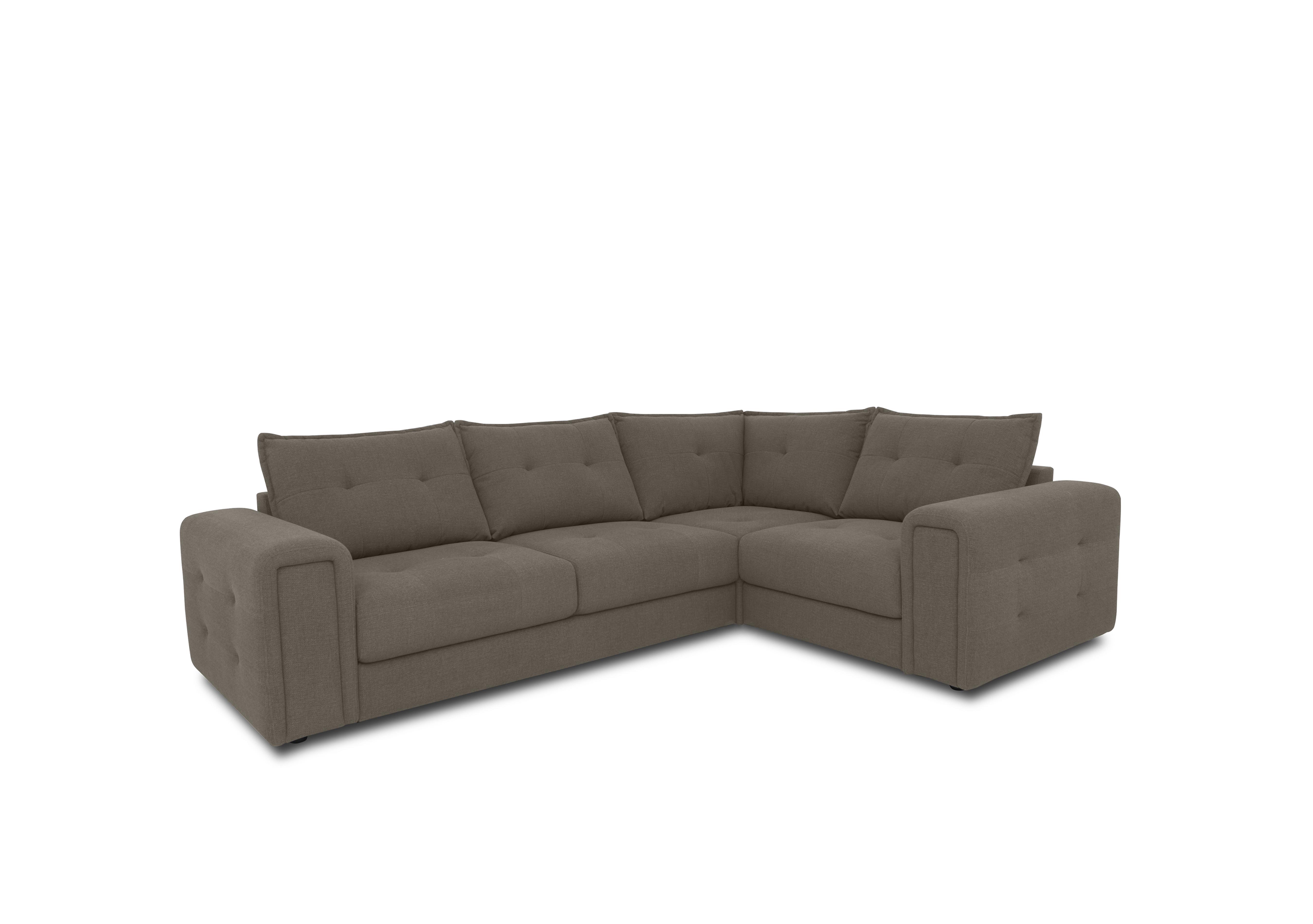 Goliath Fabric Corner Sofa with Storage Drawers in Oxford 94006 Mocha on Furniture Village