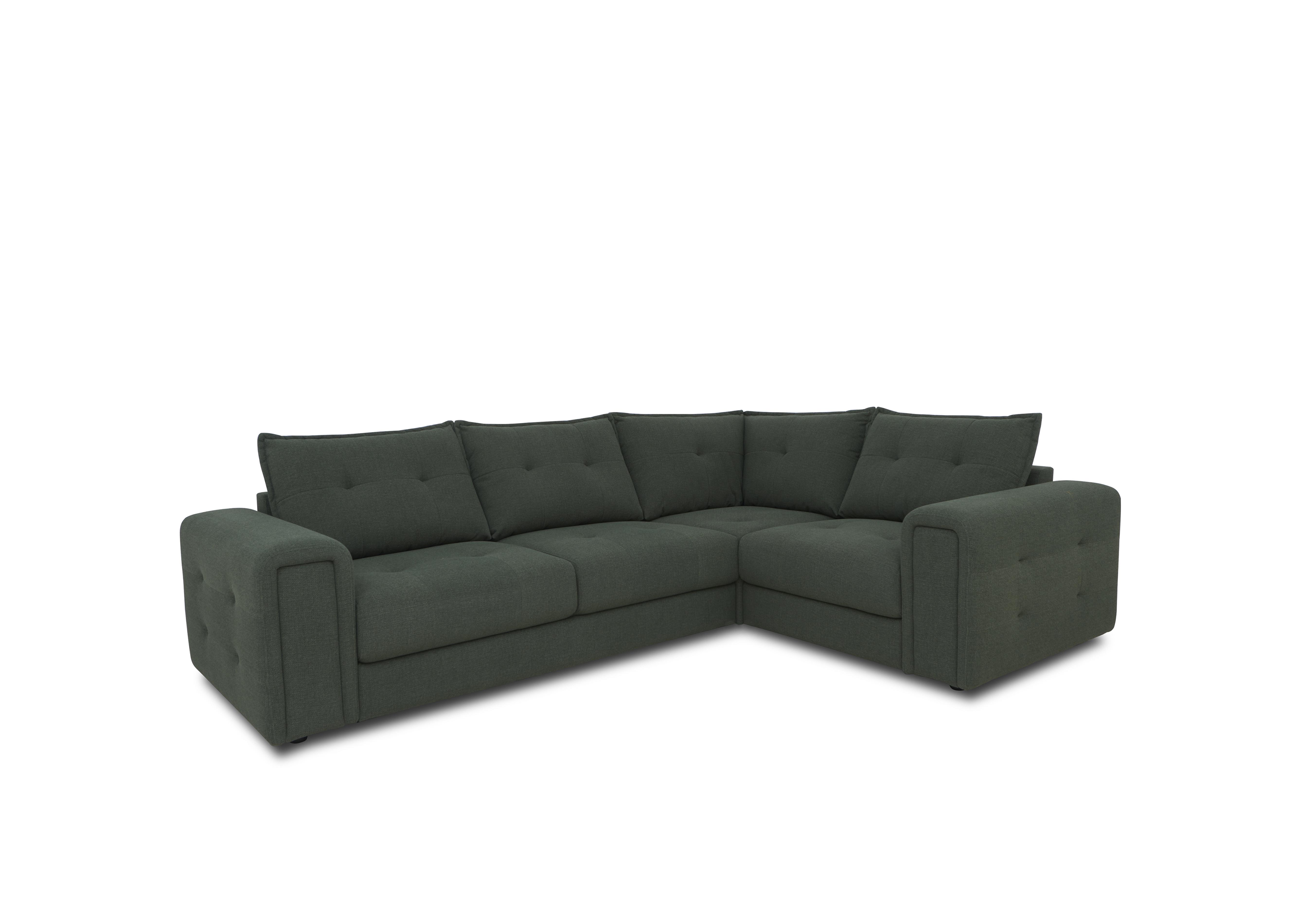 Goliath Fabric Corner Sofa with Storage Drawers in Oxford 94019 Moss Green on Furniture Village