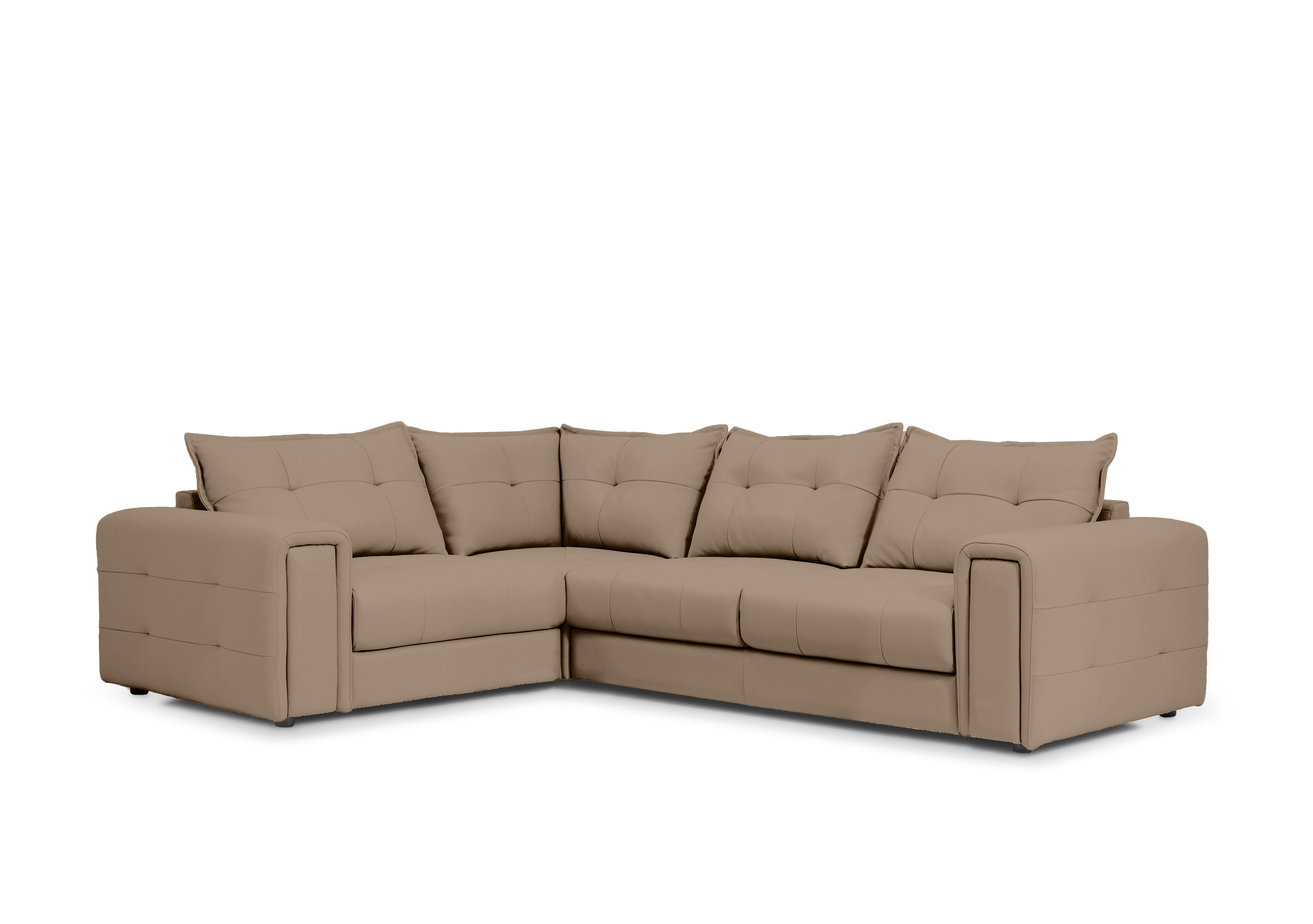 Goliath Leather Corner Sofa with Storage Drawers in Montana Cat-60/06 Barley on Furniture Village