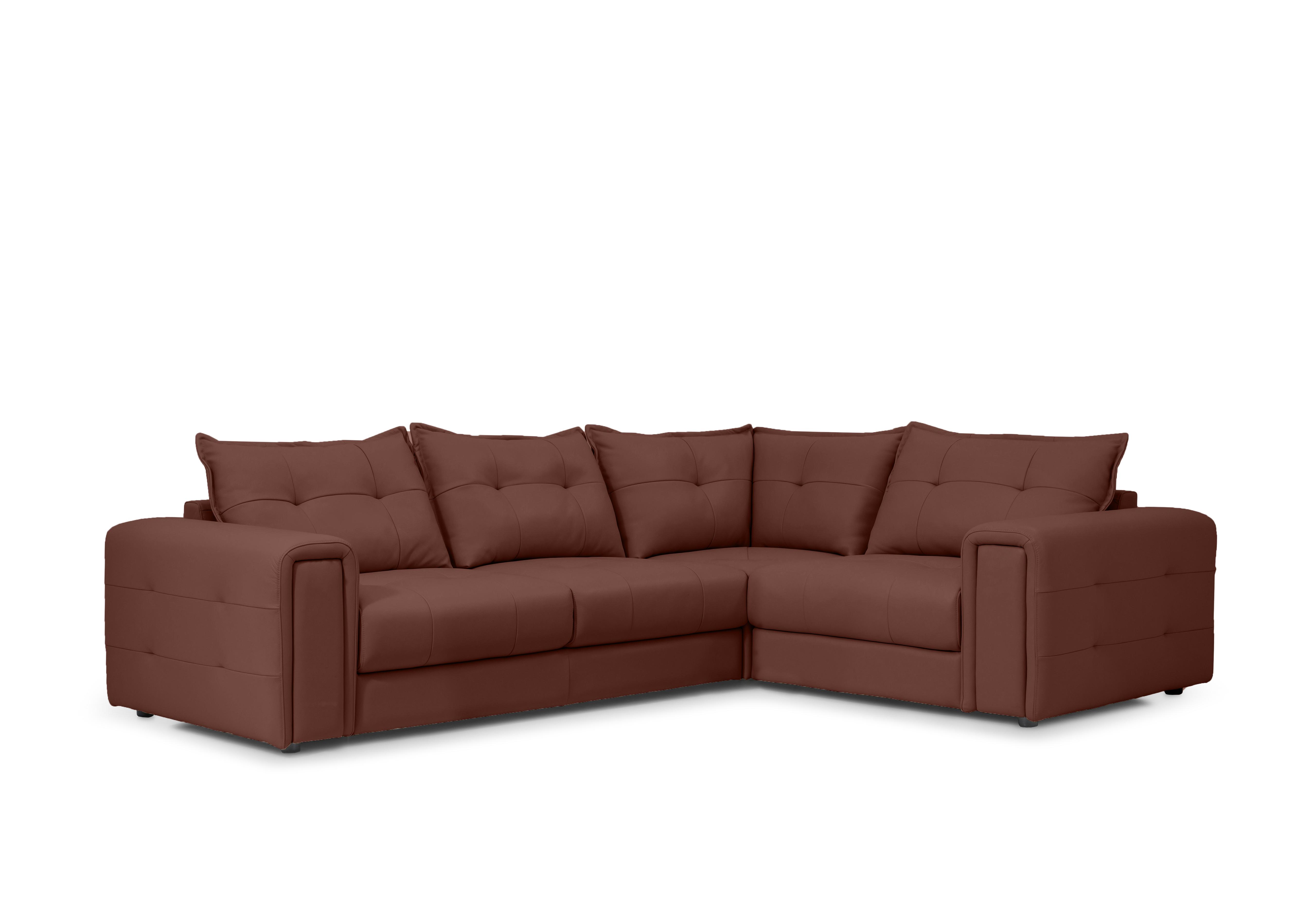 Goliath Leather Corner Sofa with Storage Drawers in Montana Cat-60/07 Butterscotch on Furniture Village