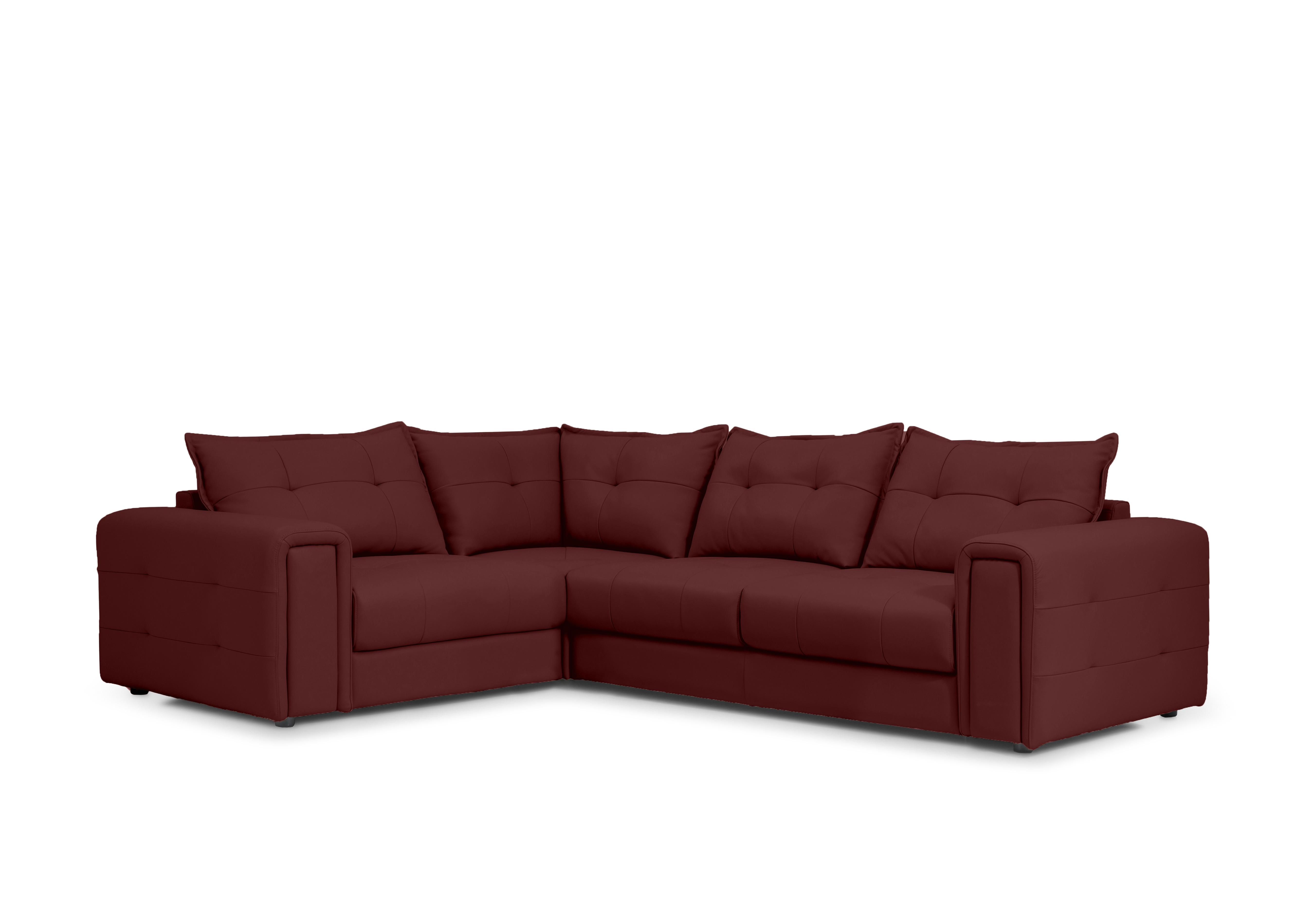 Boutique Goliath Leather Corner Sofa with Storage Drawers in Montana Cat-60/15 Ruby on Furniture Village