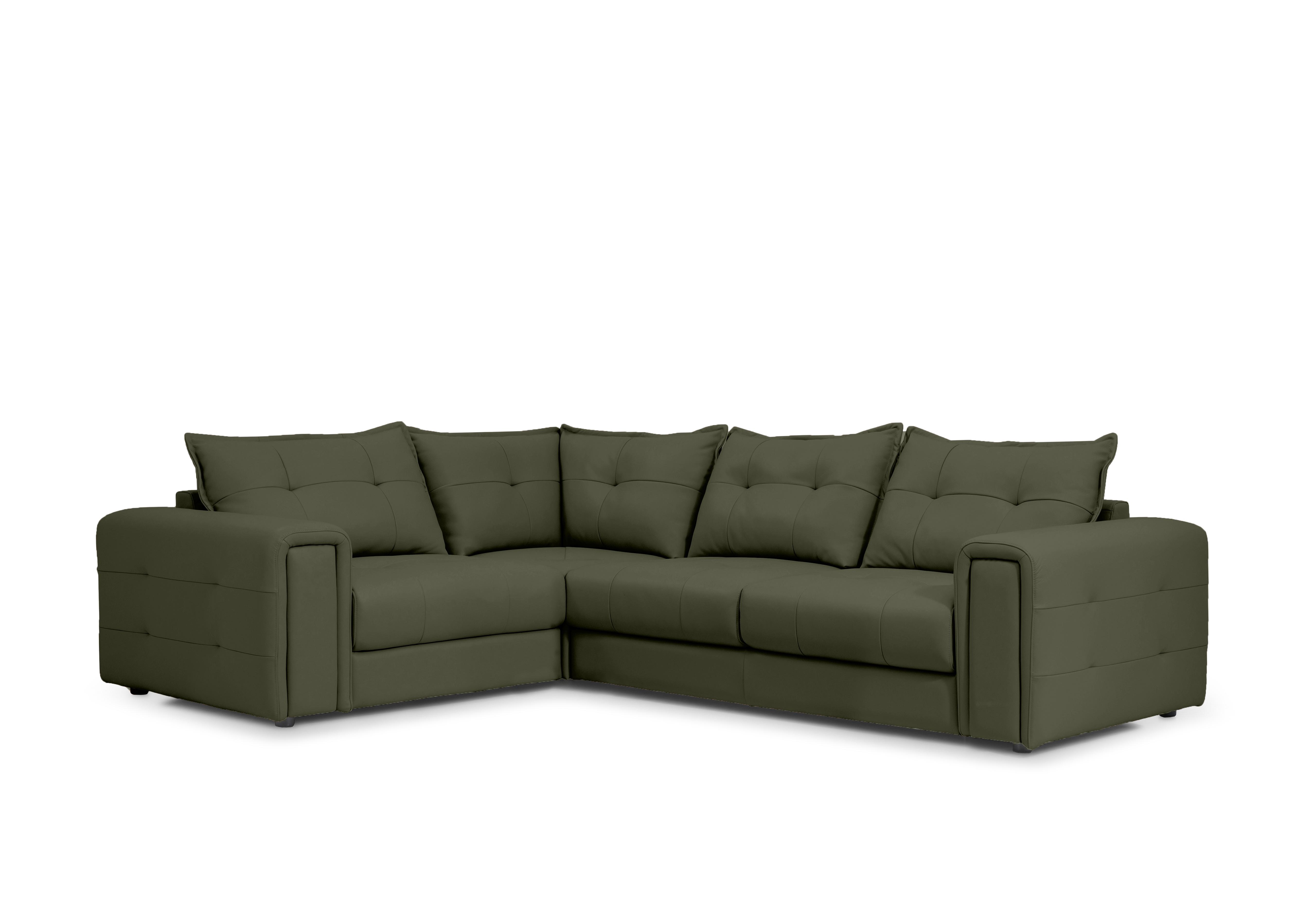 Boutique Goliath Leather Corner Sofa with Storage Drawers in Oslo Cat-40/10 Pine on Furniture Village