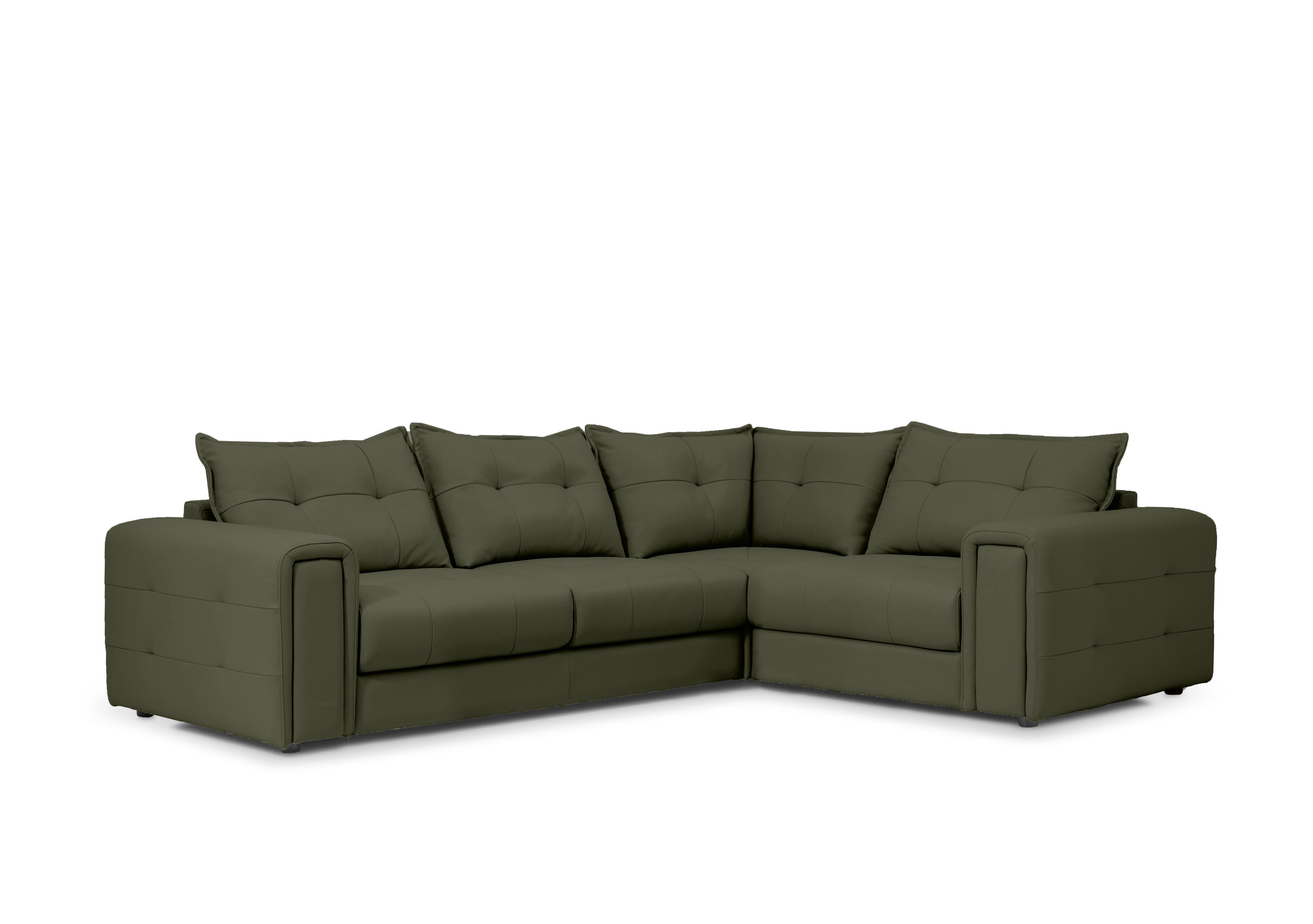 Goliath Leather Corner Sofa with Storage Drawers in Oslo Cat-40/10 Pine on Furniture Village