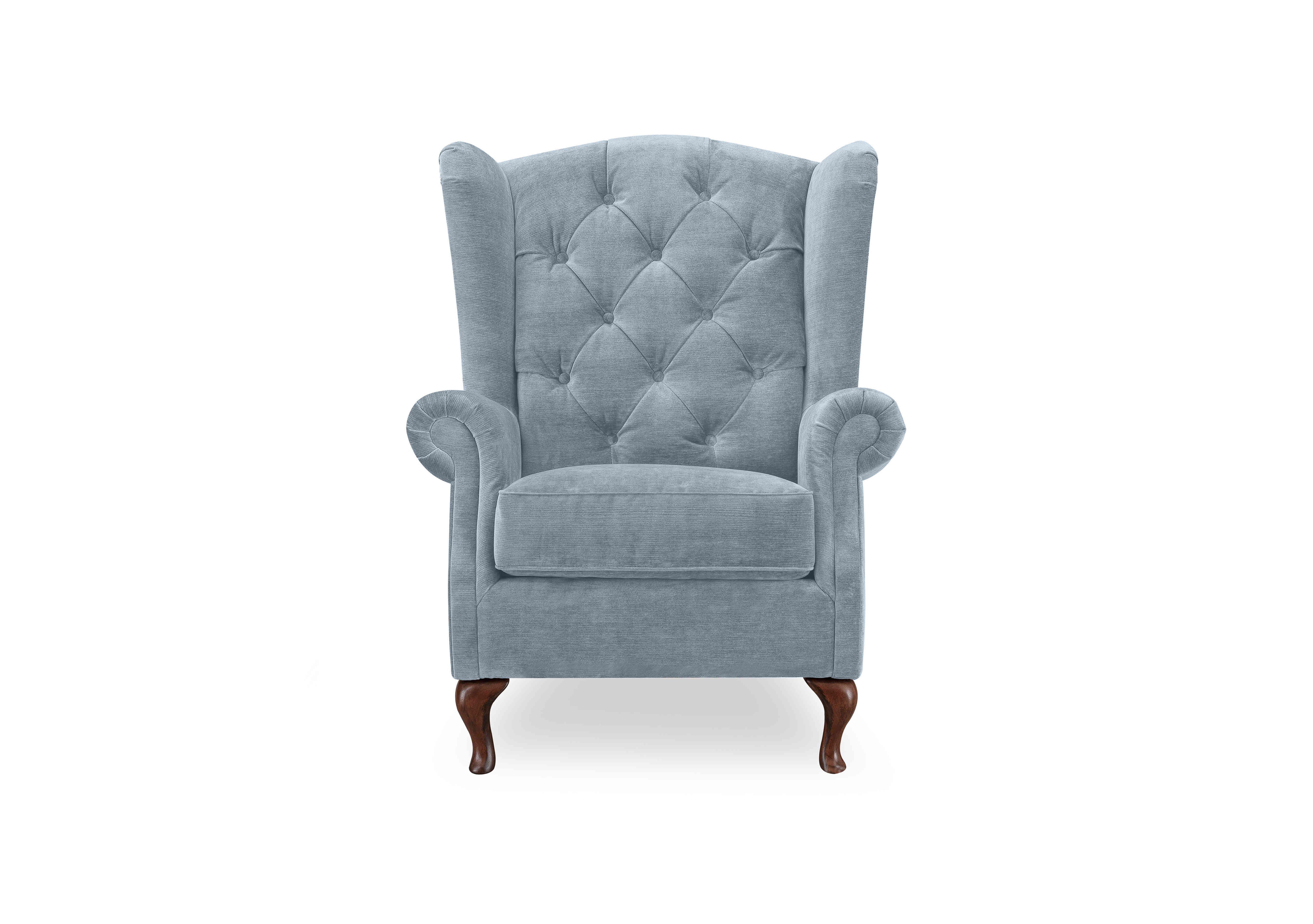 Harriet Fabric Wing Chair in Boathouse Blue Wf X1-A609 on Furniture Village