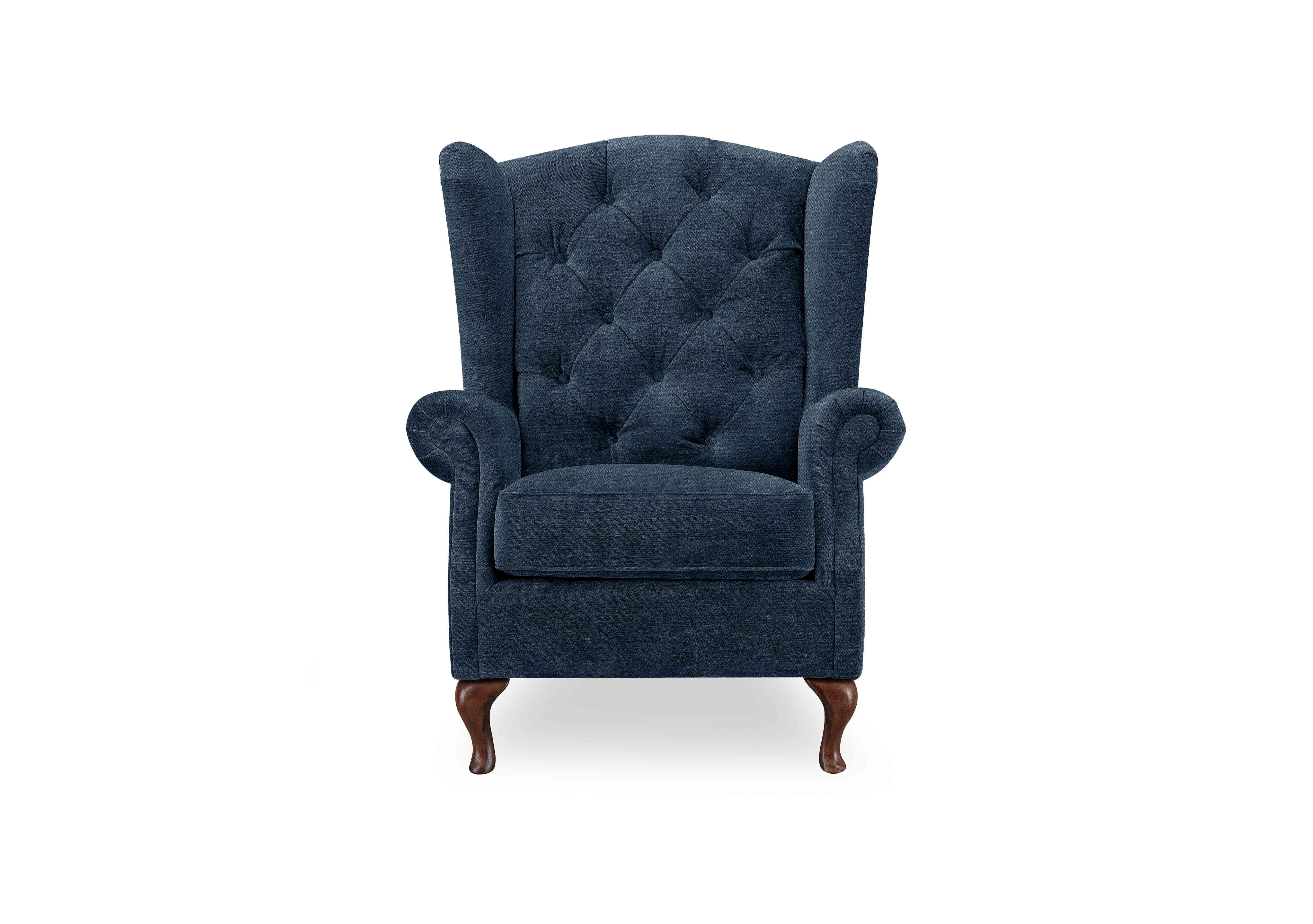 Harriet Fabric Wing Chair in Midnight Wf X3-W024 on Furniture Village