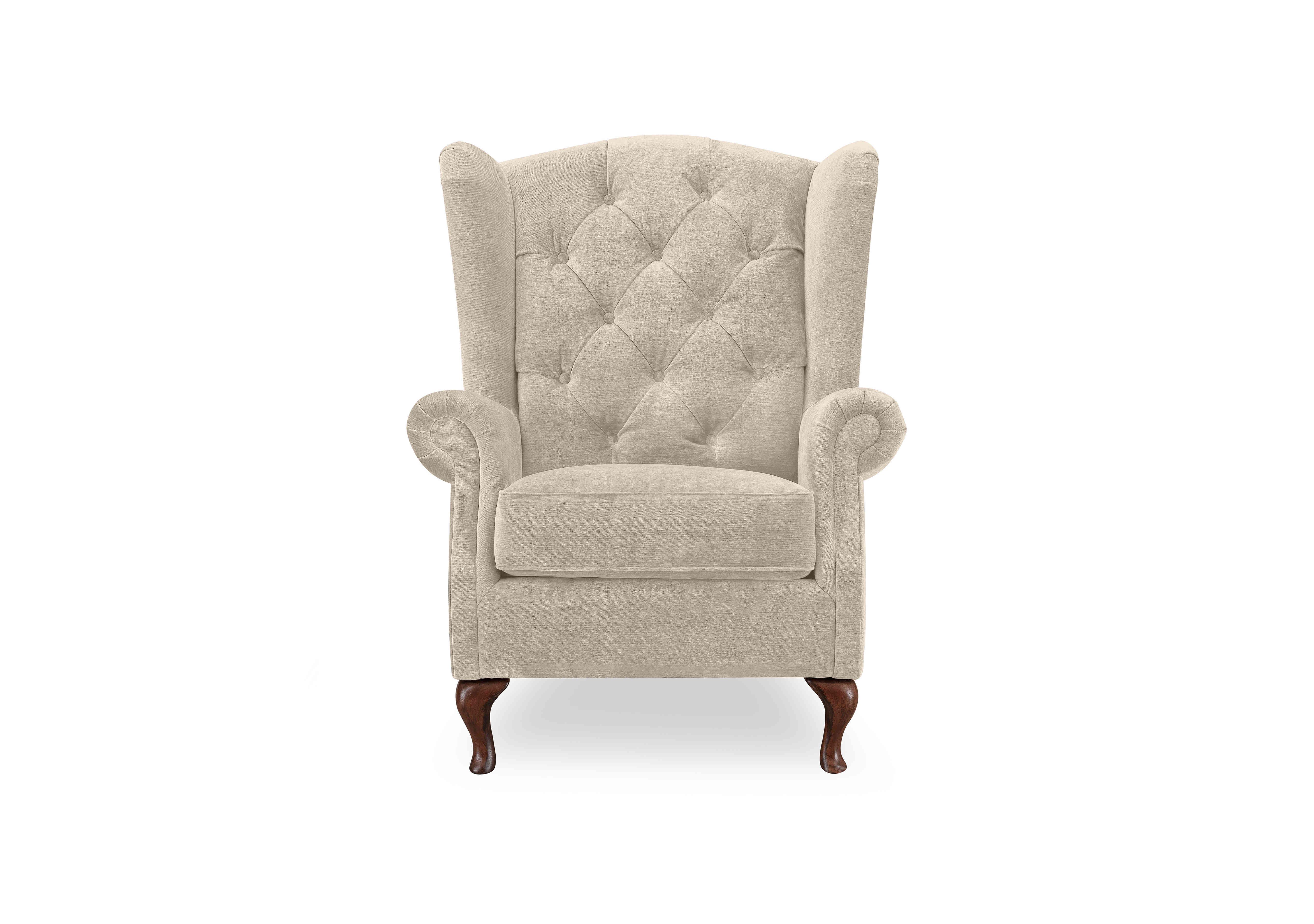 Harriet Fabric Wing Chair in Stone Hearth Wf X3-A603 on Furniture Village