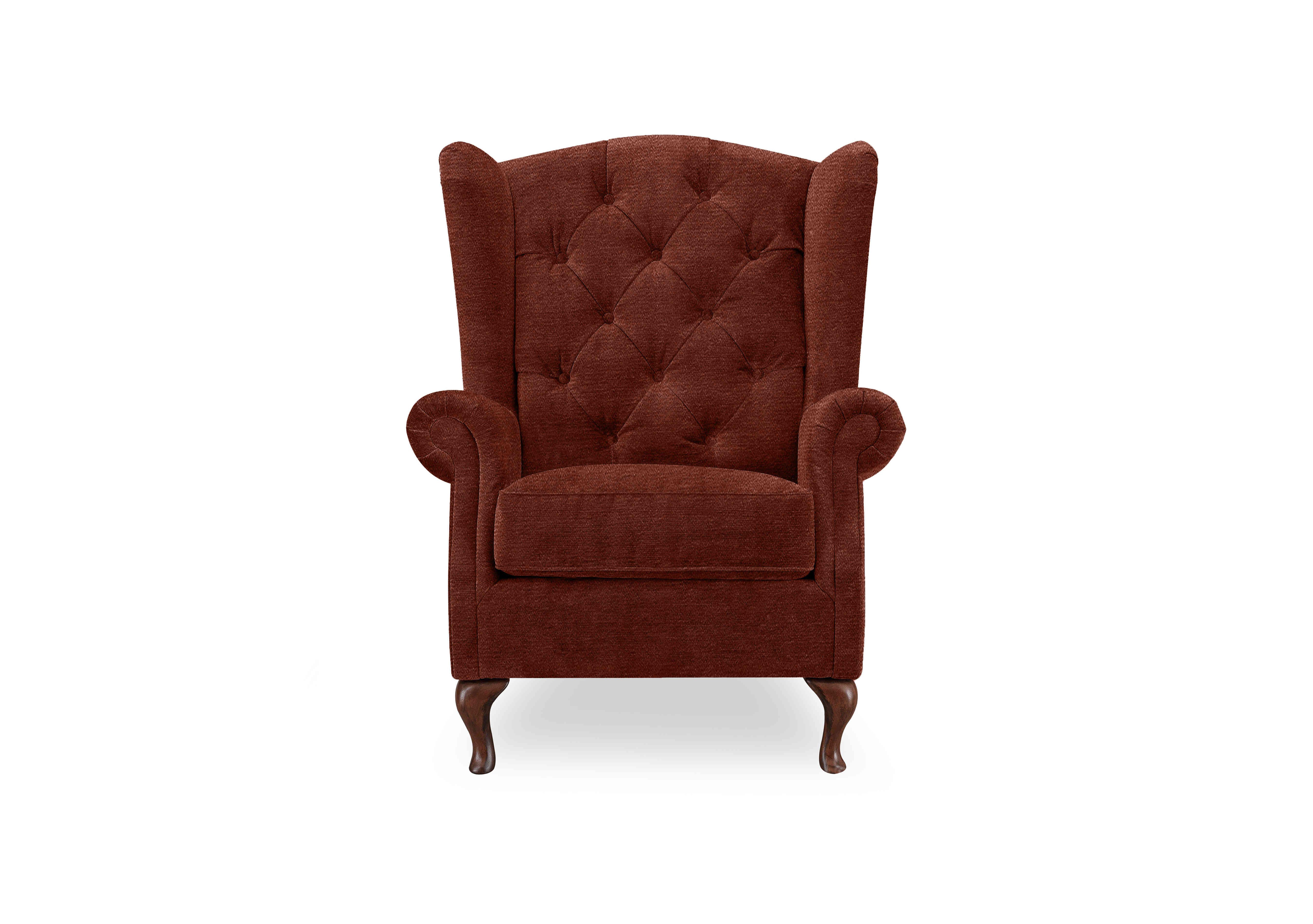 Harriet Fabric Wing Chair in Tawny Wf X3-W019 on Furniture Village