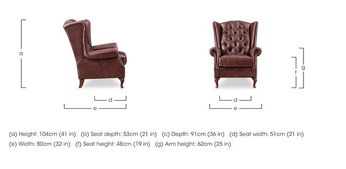 Harriet Leather Wing Chair in  on Furniture Village