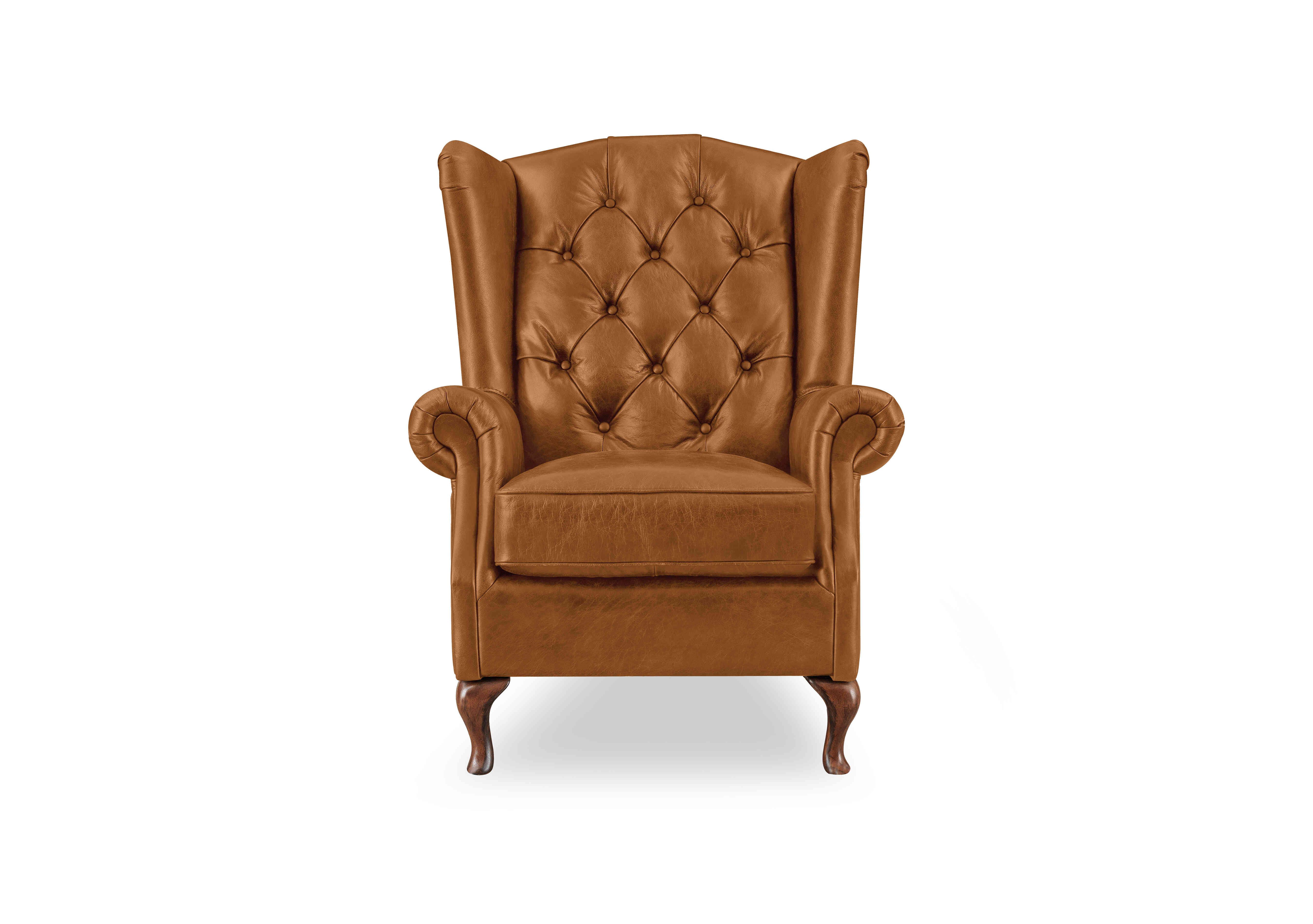 Harriet Leather Wing Chair in Inca Lls Wf X3-1957ls on Furniture Village