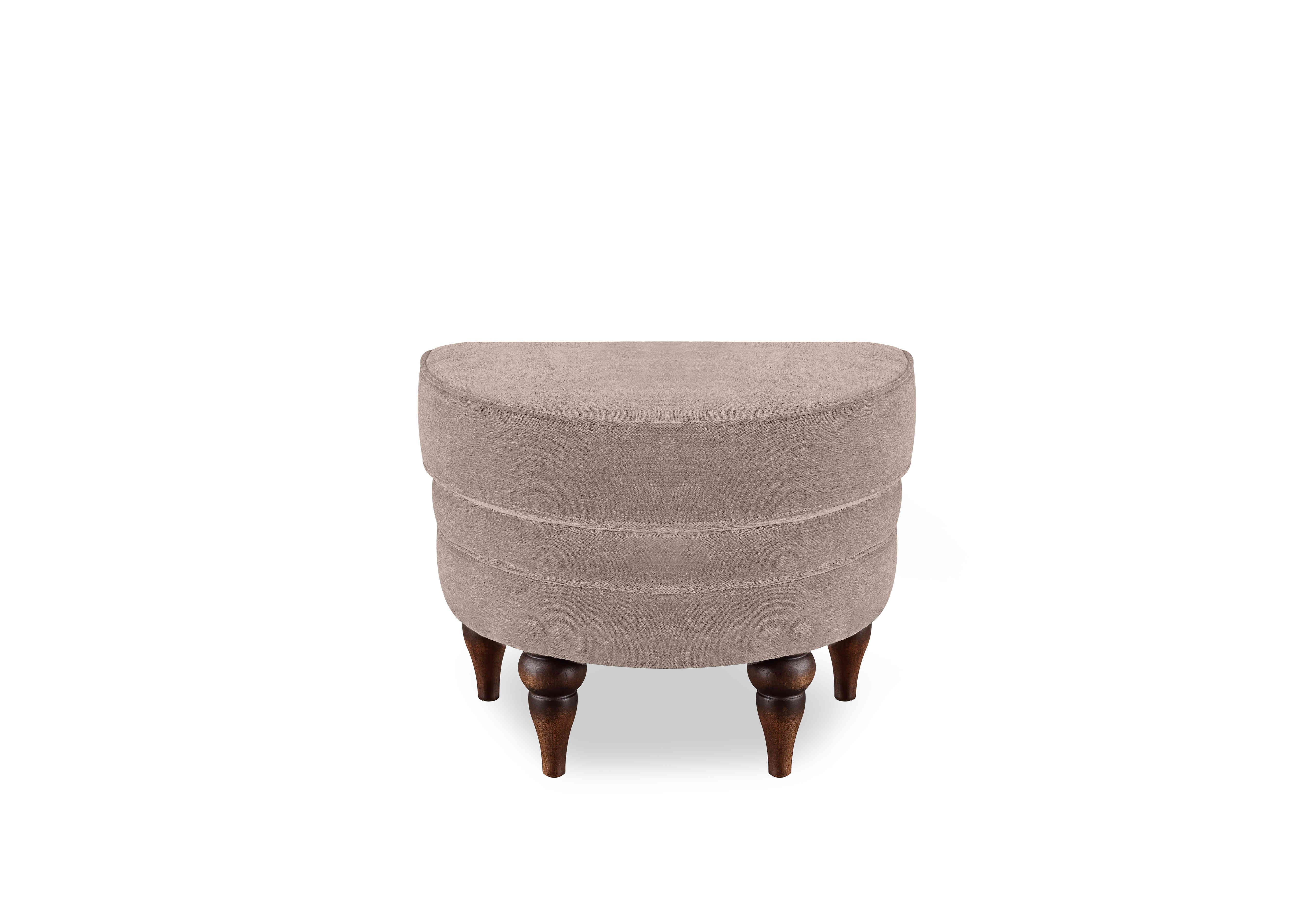Harriet Fabric Half Moon Footstool in Bailey Brown Wf X3-A607 on Furniture Village