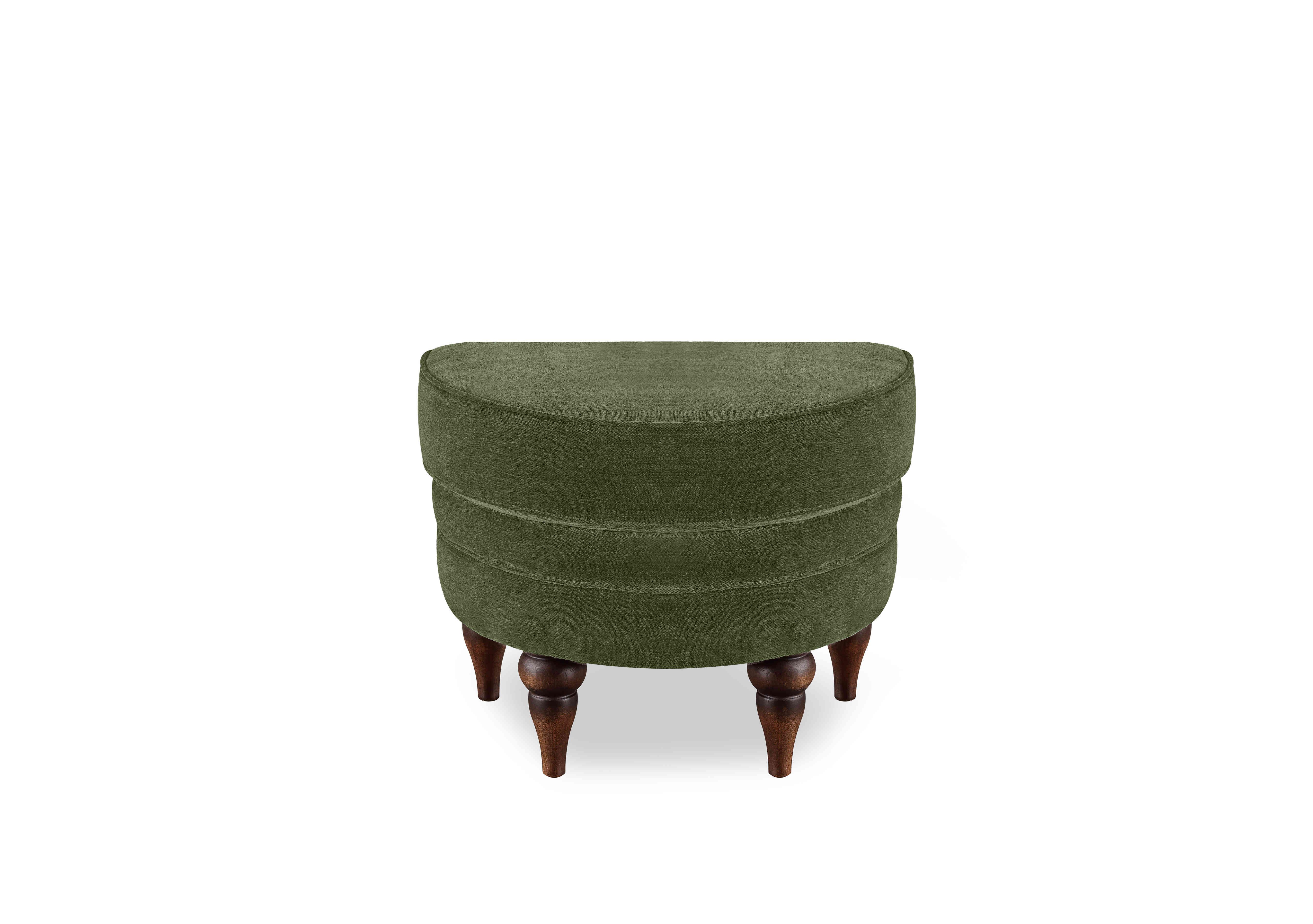 Harriet Fabric Half Moon Footstool in Hunter Green Wf X3-A616 on Furniture Village
