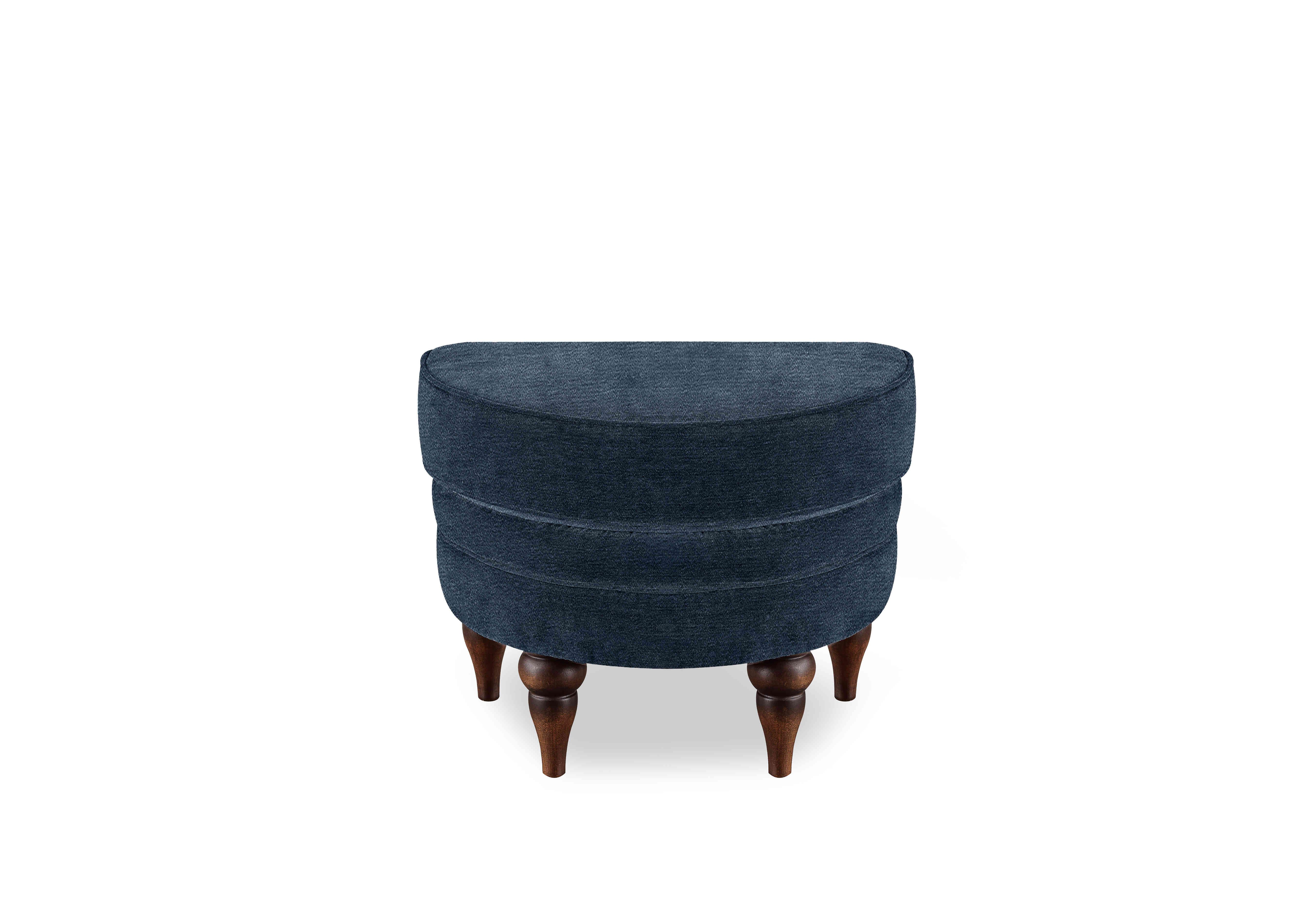 Harriet Fabric Half Moon Footstool in Midnight Wf X3-W024 on Furniture Village
