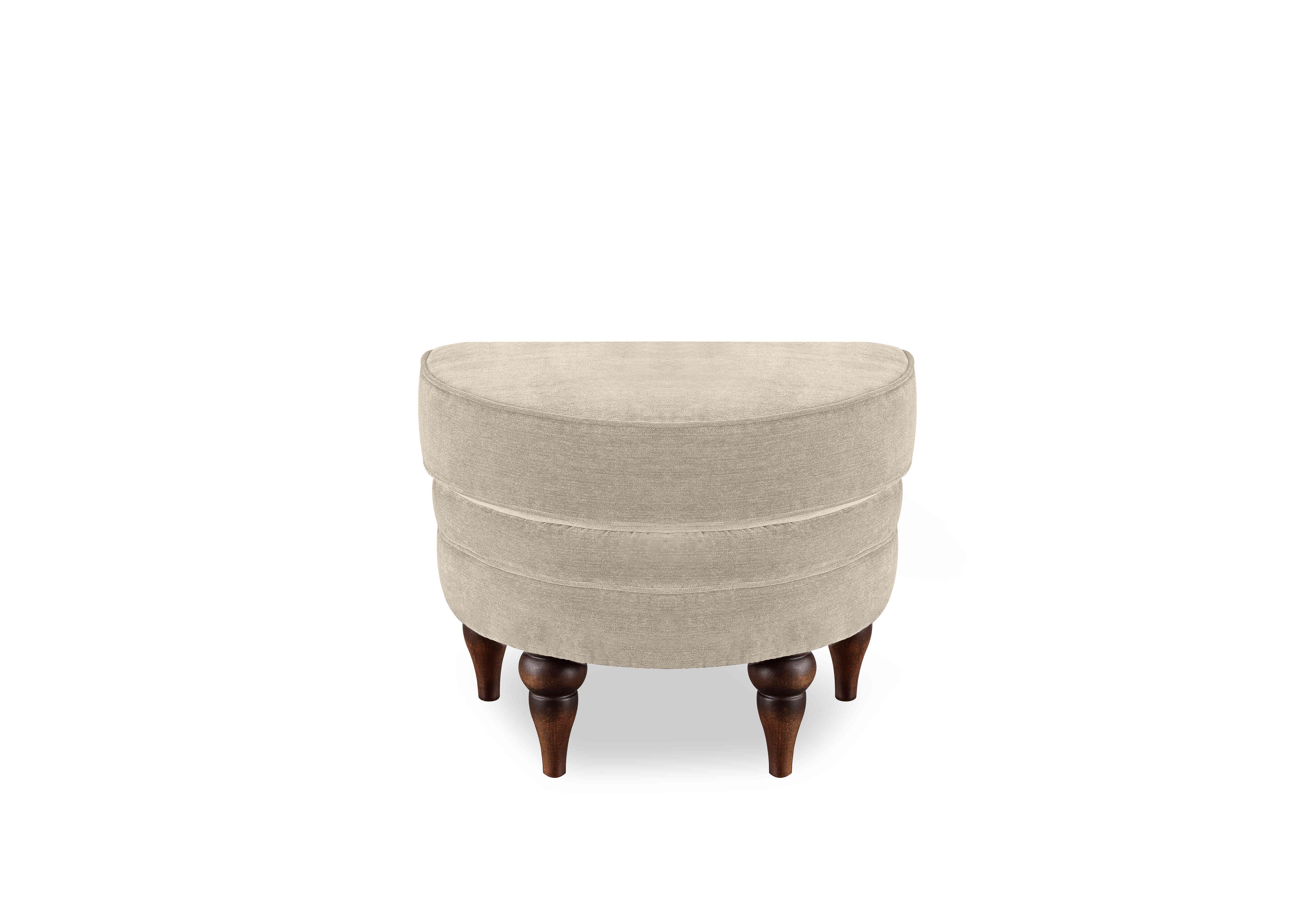 Harriet Fabric Half Moon Footstool in Stone Hearth Wf X3-A603 on Furniture Village