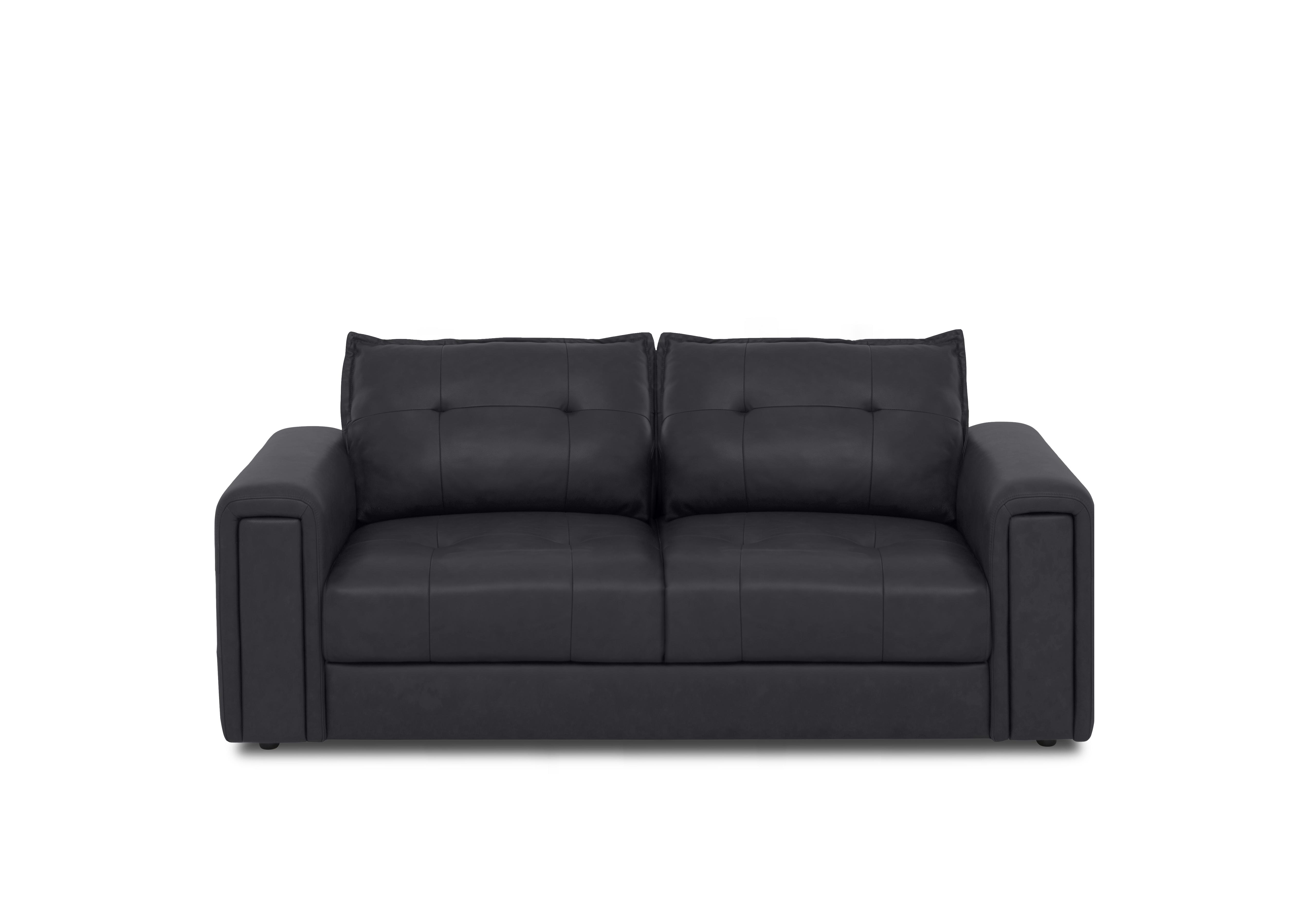 Goliath 2 Seater Leather Sofa with Storage Drawers in Montanacat-60/18 Lavender Grey on Furniture Village