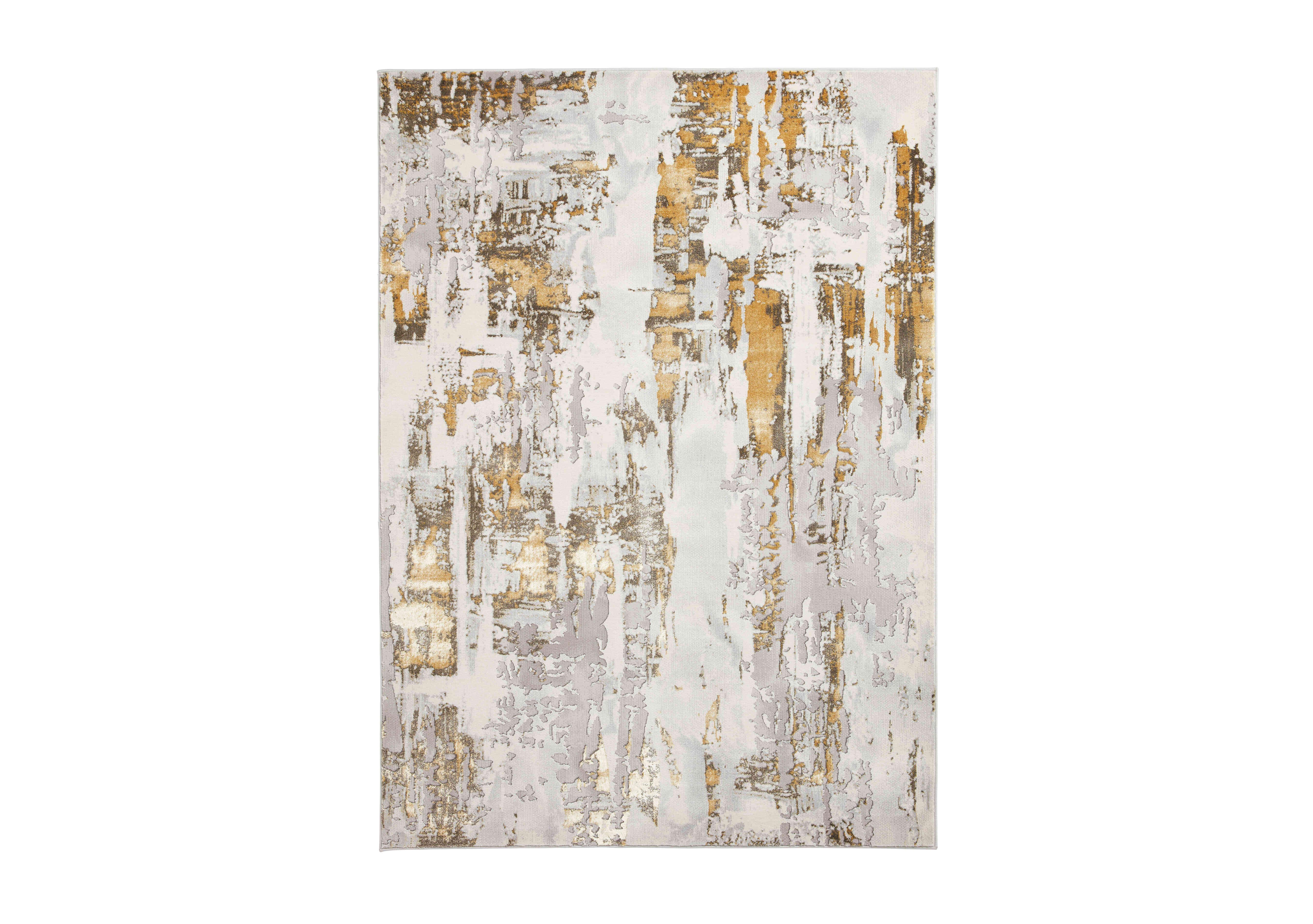 Akio Rug in Grey Gold on Furniture Village