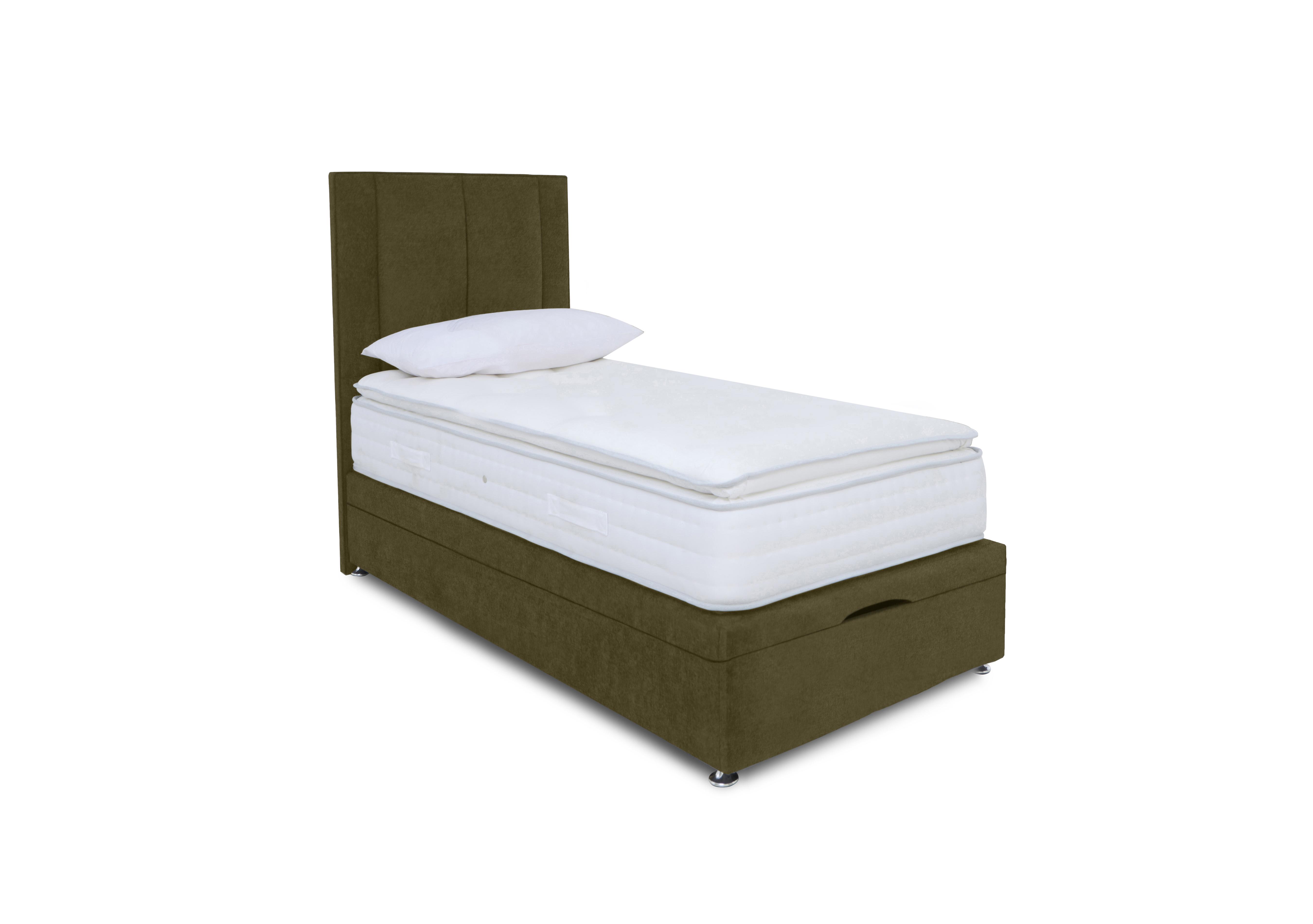Pocket Pillowtop Manual End Ottoman Divan Set in Milan Khaki on Furniture Village