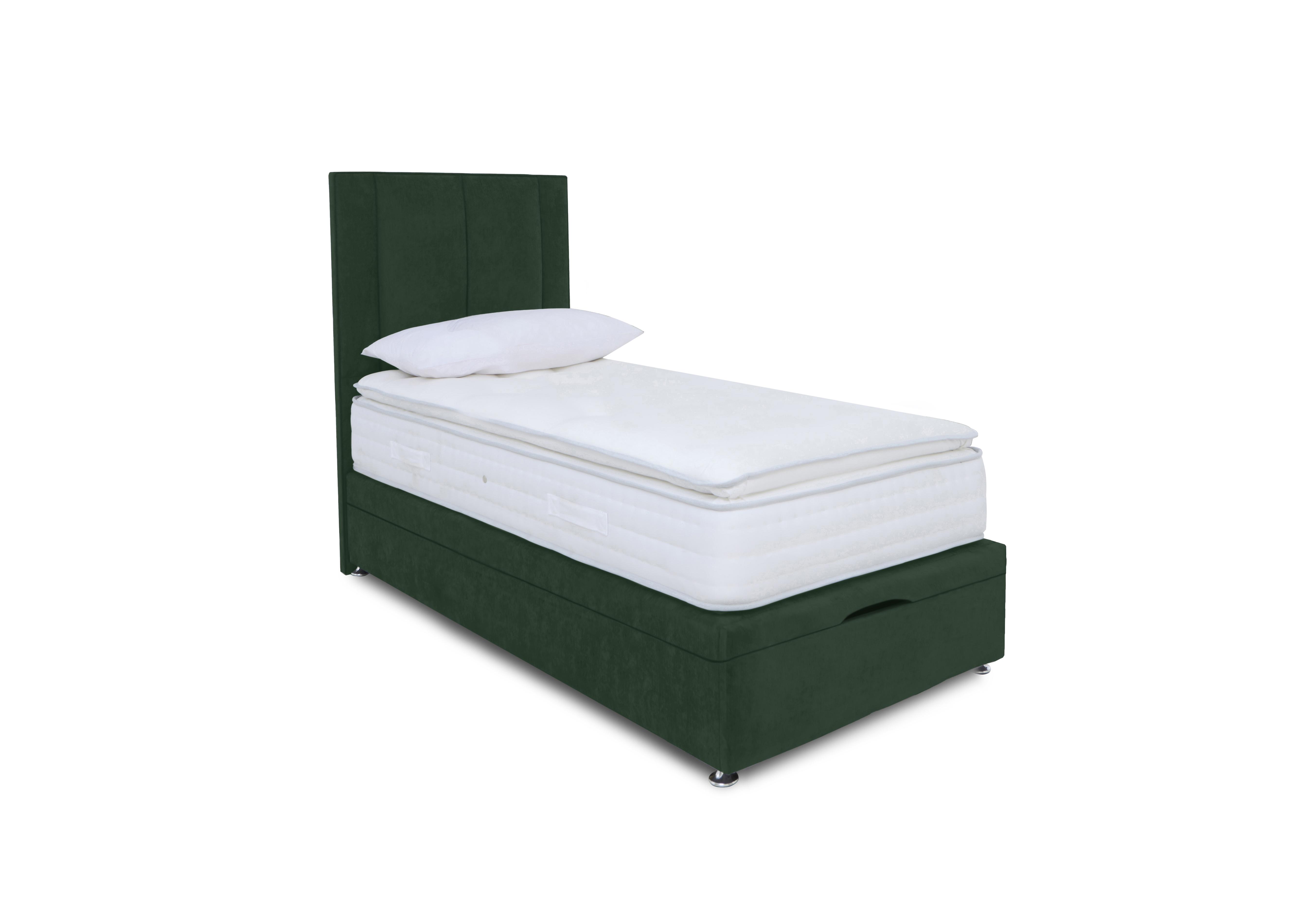 Pocket Pillowtop Manual End Ottoman Divan Set in Plush Emerald on Furniture Village