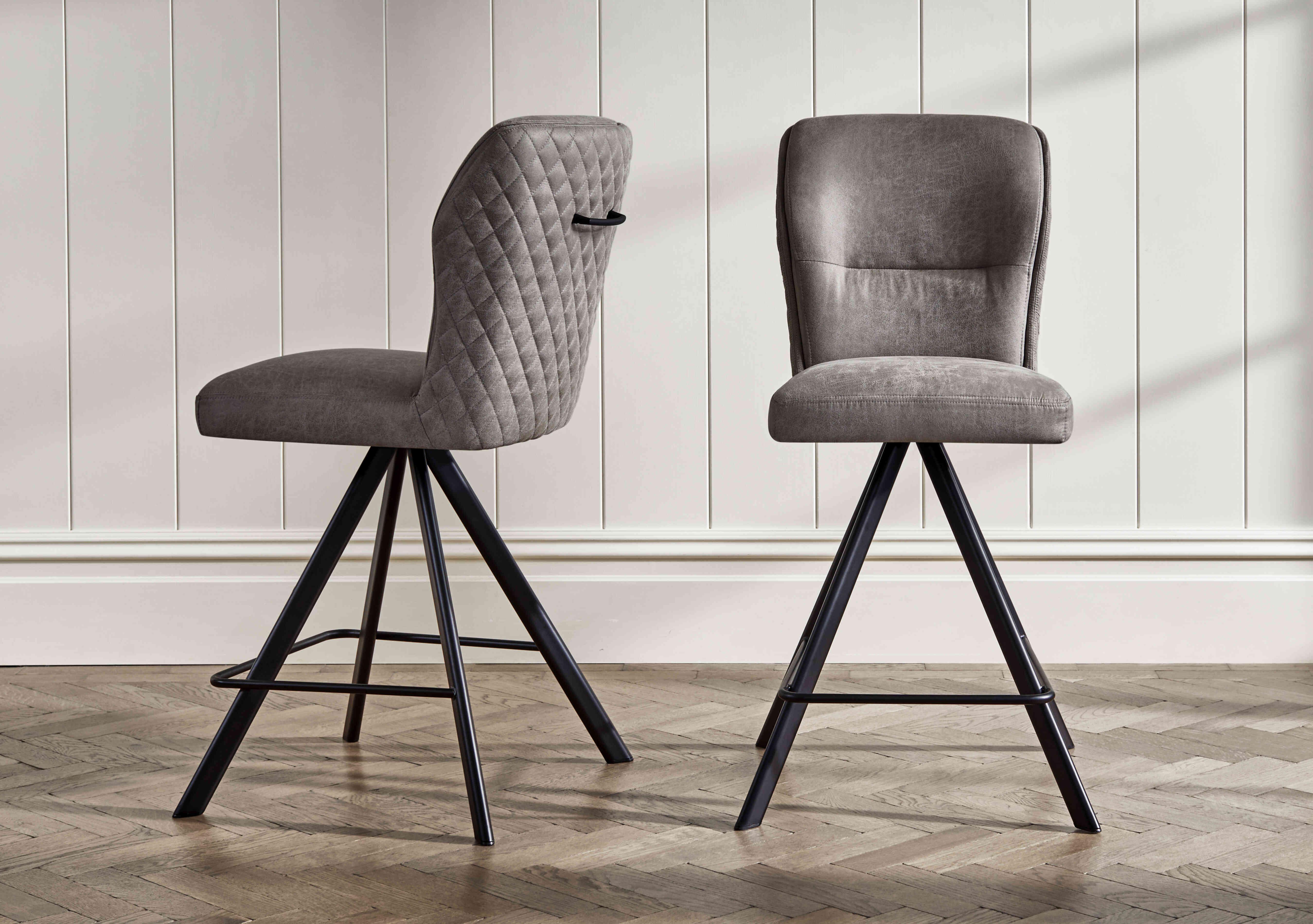 Loki Pair of Swivel Bar Stools in  on Furniture Village