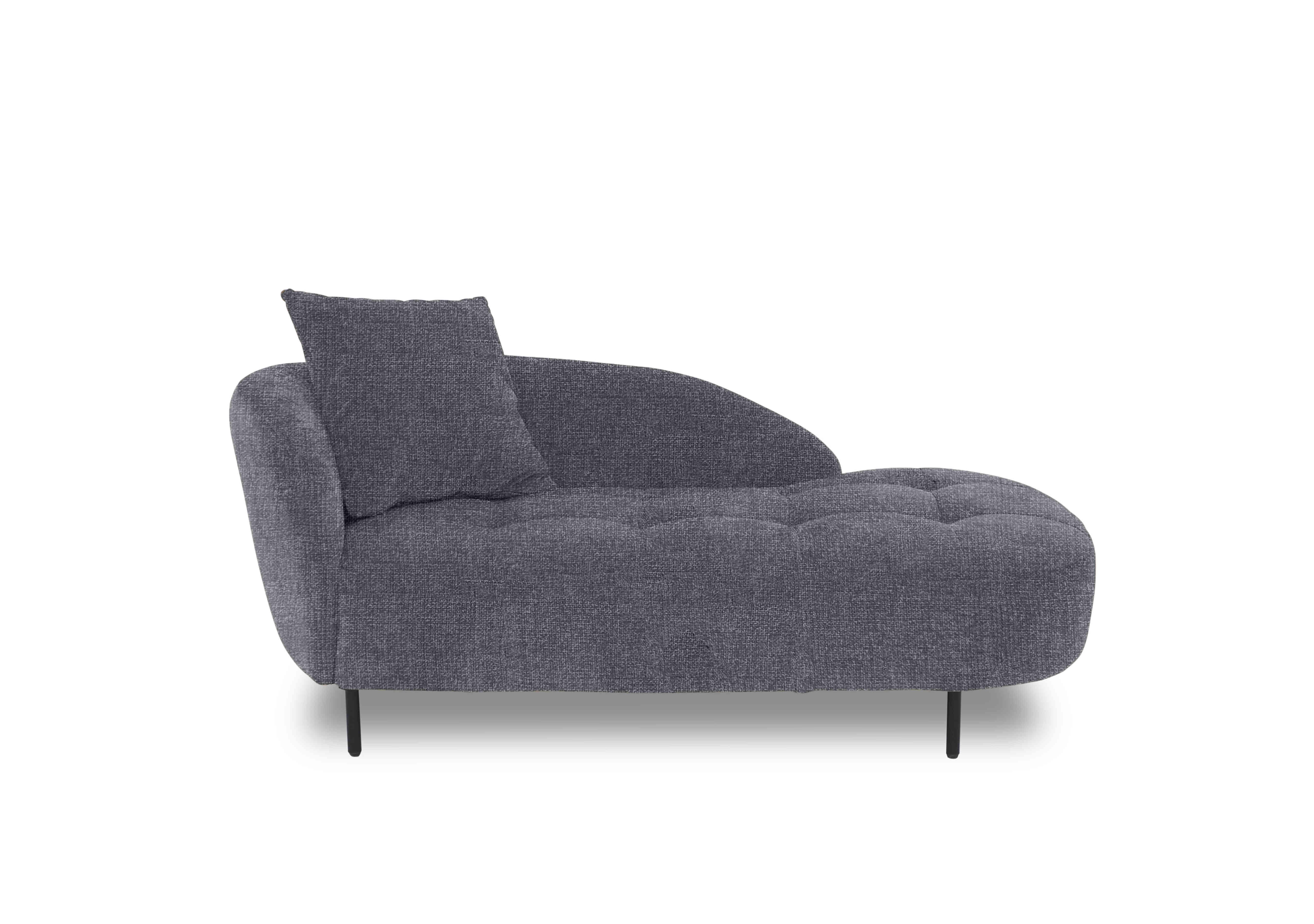 Bridgerton Fabric Chaise Longue in Fab-Cac-R450 Gunmetal on Furniture Village