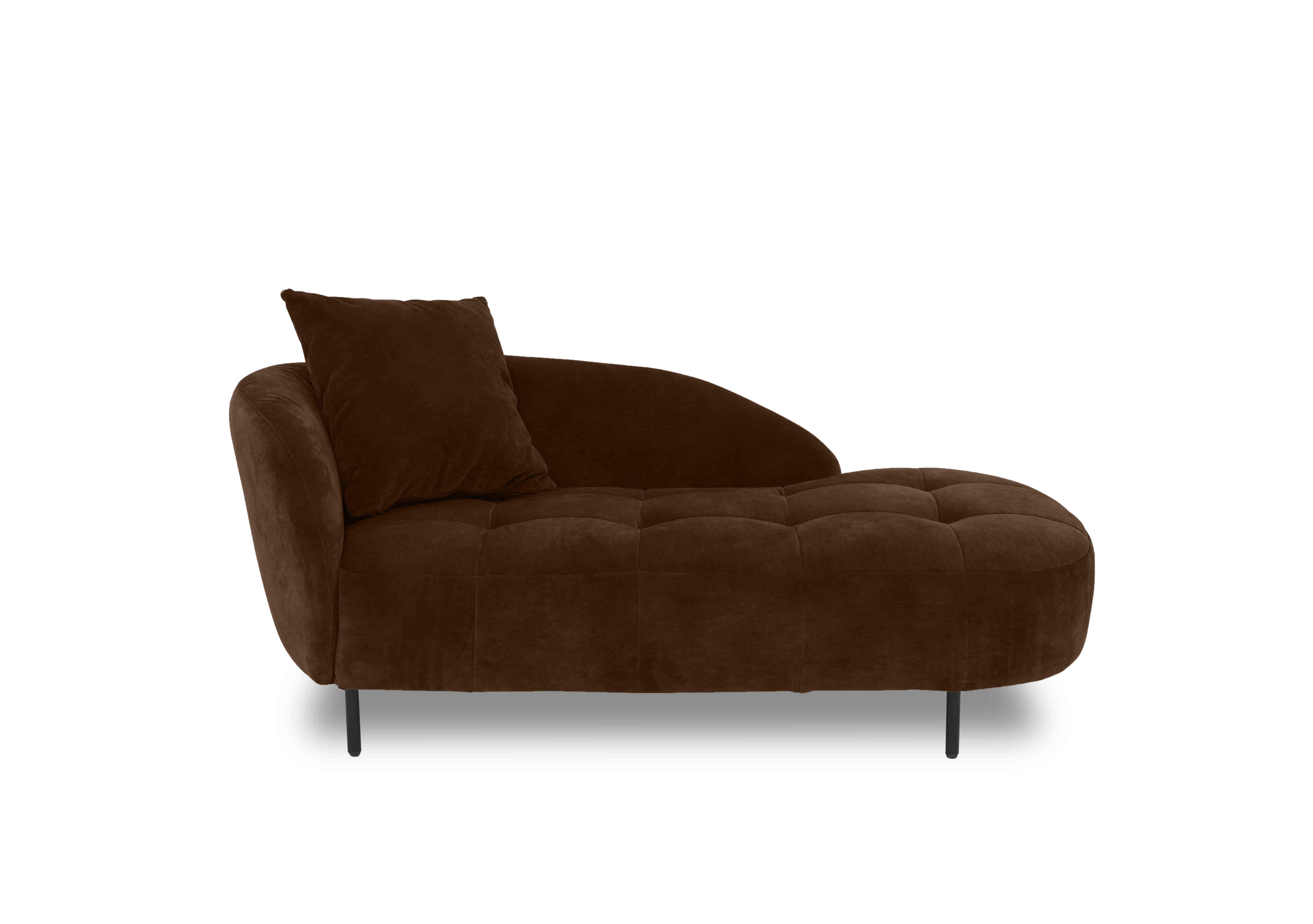 Bridgerton Fabric Chaise Longue in Sfa-Pey-R06 Caramel on Furniture Village