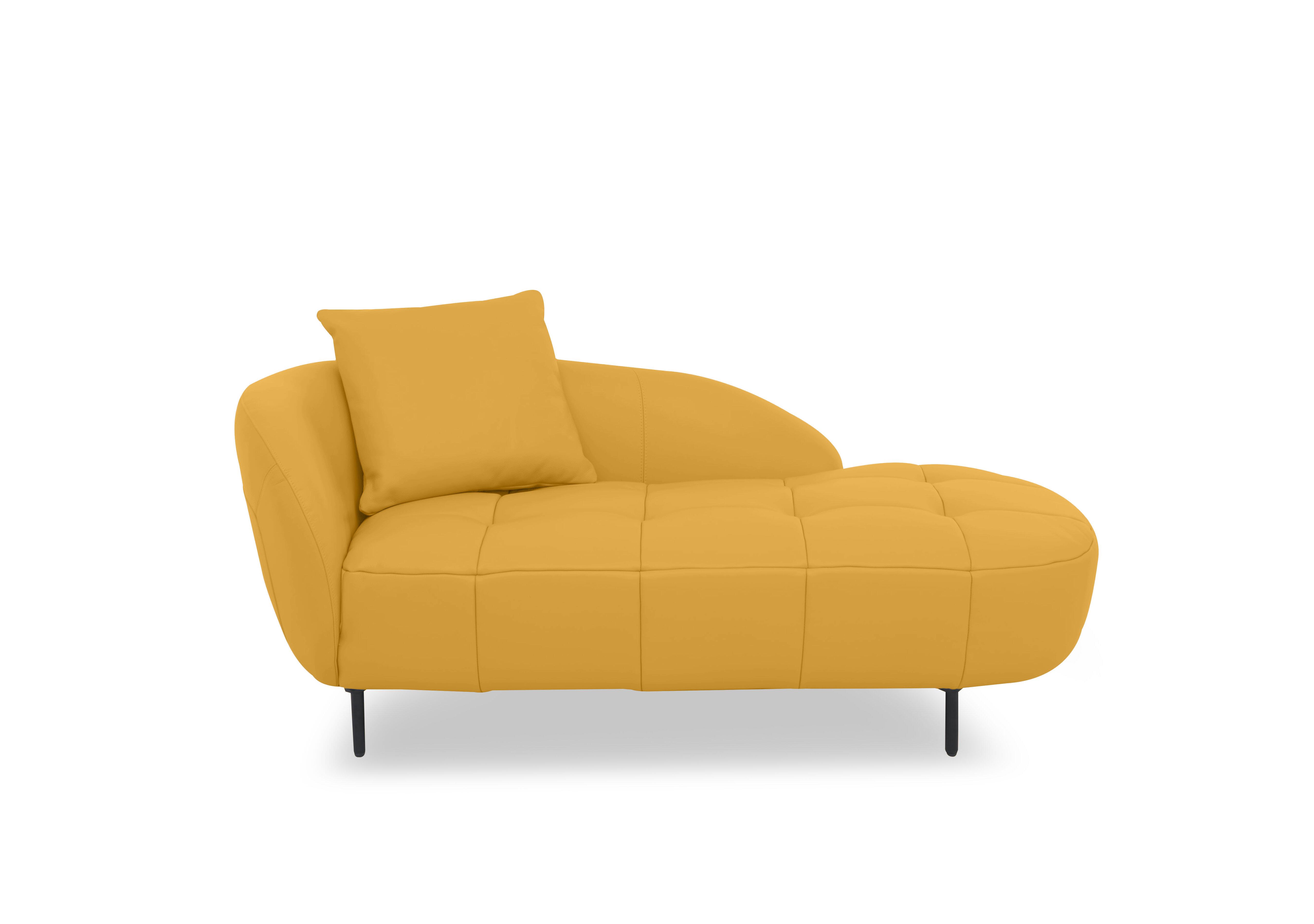 Bridgerton Leather Chaise in Nc-303e Sunflower on Furniture Village